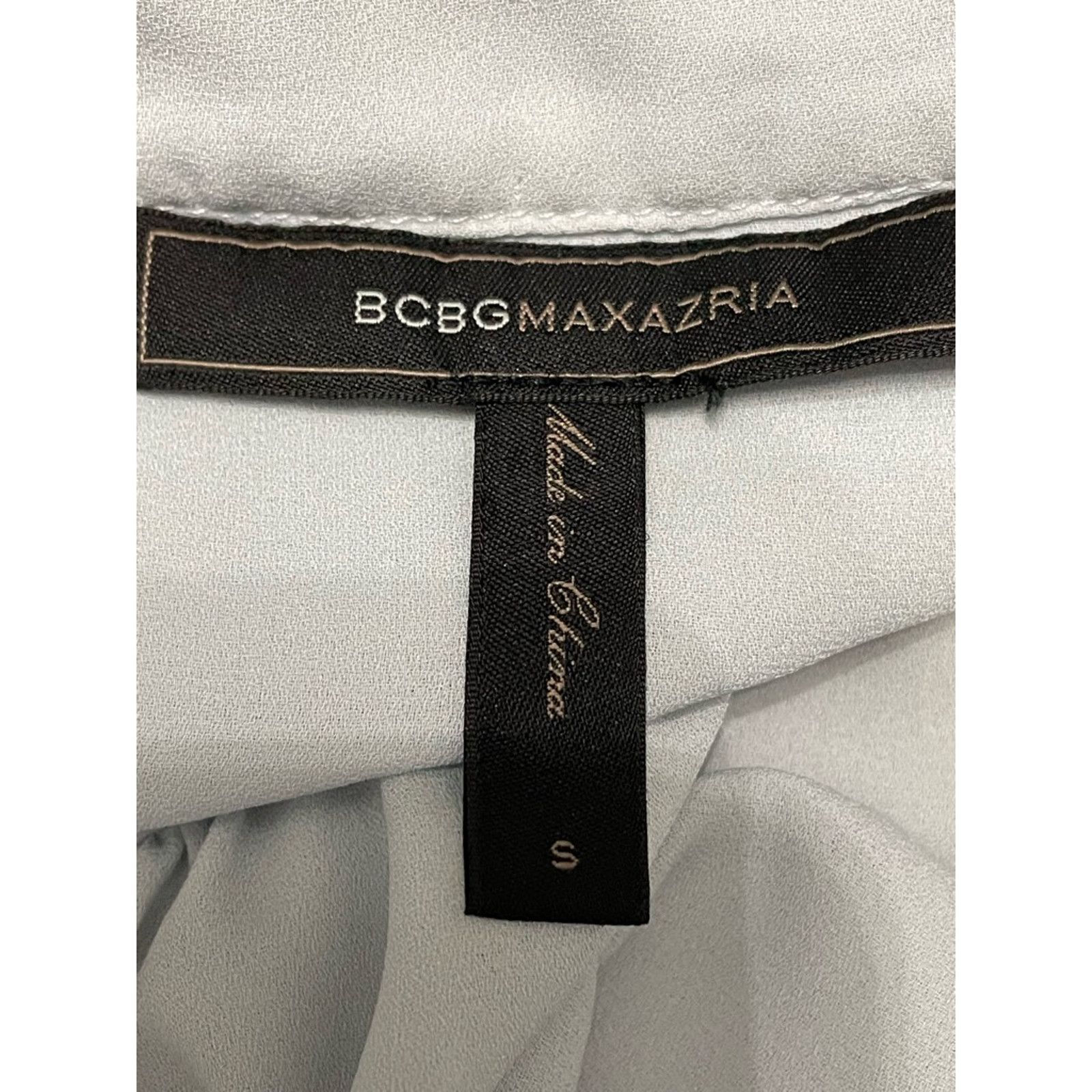 Bcbgmaxazria BCBGMAXAZRIA Blouse Sleeveless Button Up Pleated Gray S Size S / US 4 / IT 40 - 7 Thumbnail