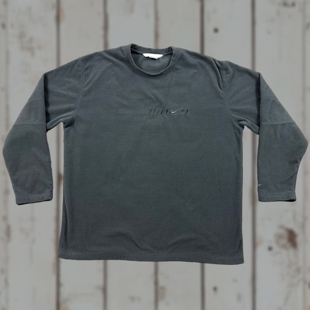 Nike Nike Sweater Mens XL Gray Fleece Crewneck Pullover Long Sleeve Swoosh Size US XL / EU 56 / 4 - 1 Thumbnail