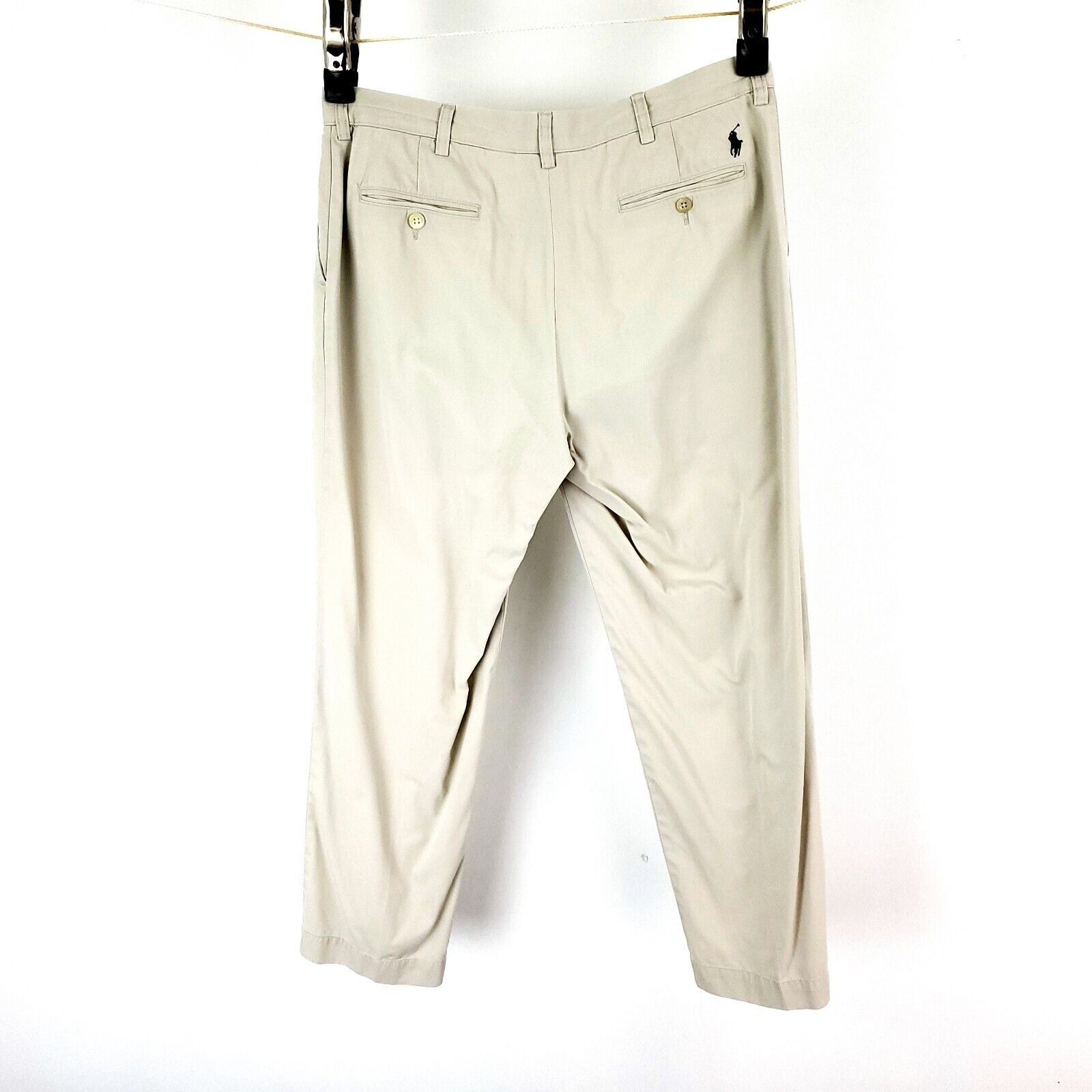 Polo Ralph Lauren Polo Ralph Lauren Cotton Cream Chino Pants 35/29 Flat Front Size US 35 - 3 Thumbnail