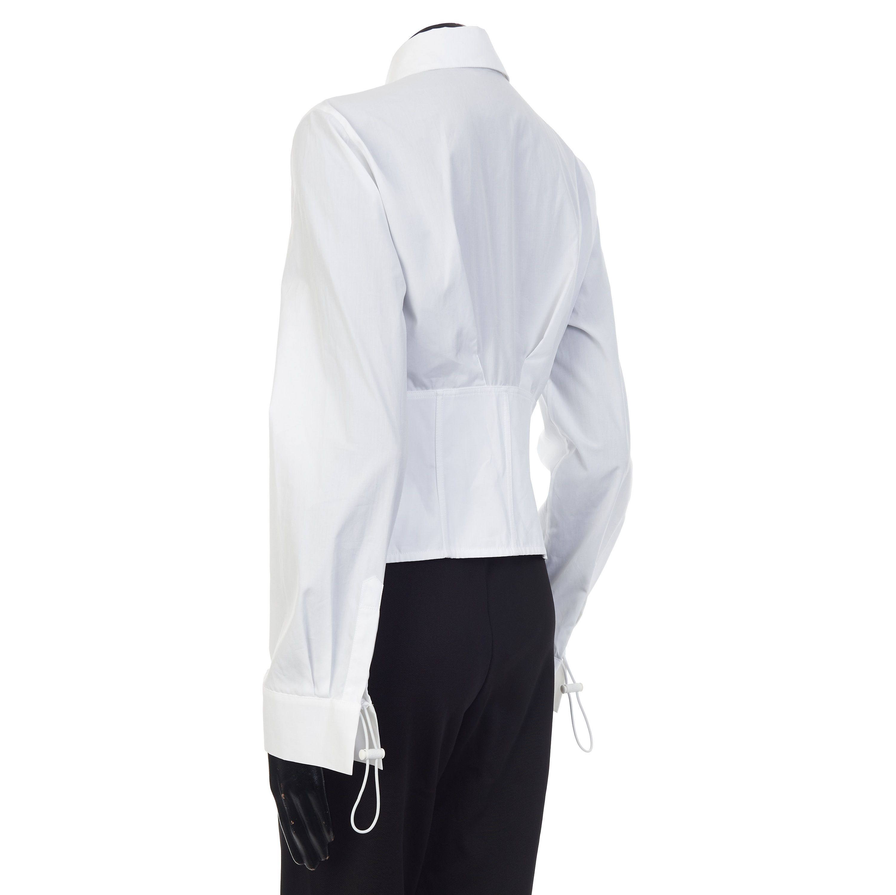 White Long-sleeved Cotton Shirt