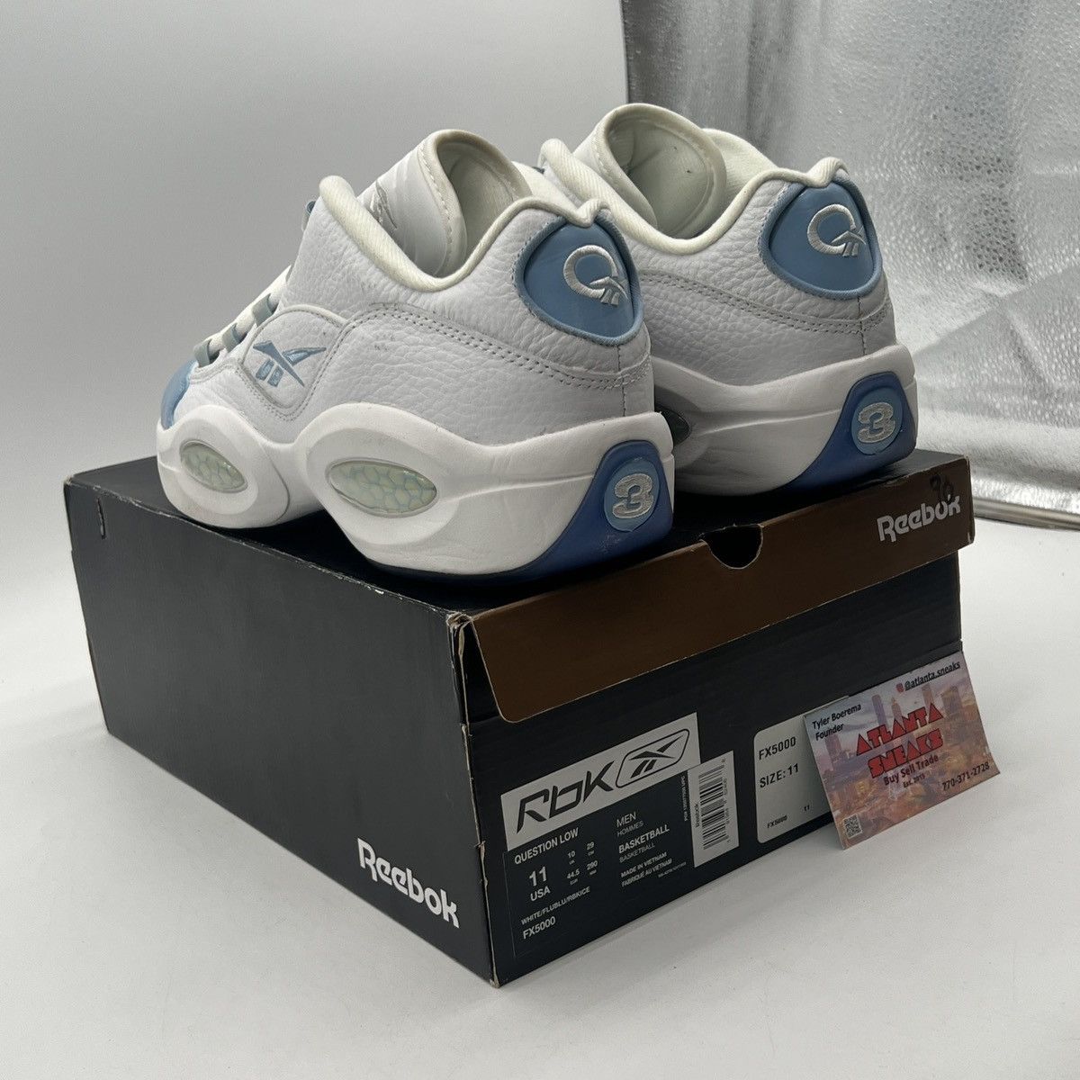 Reebok Question patent low fluid blue Size US 11 / EU 44 - 4 Thumbnail