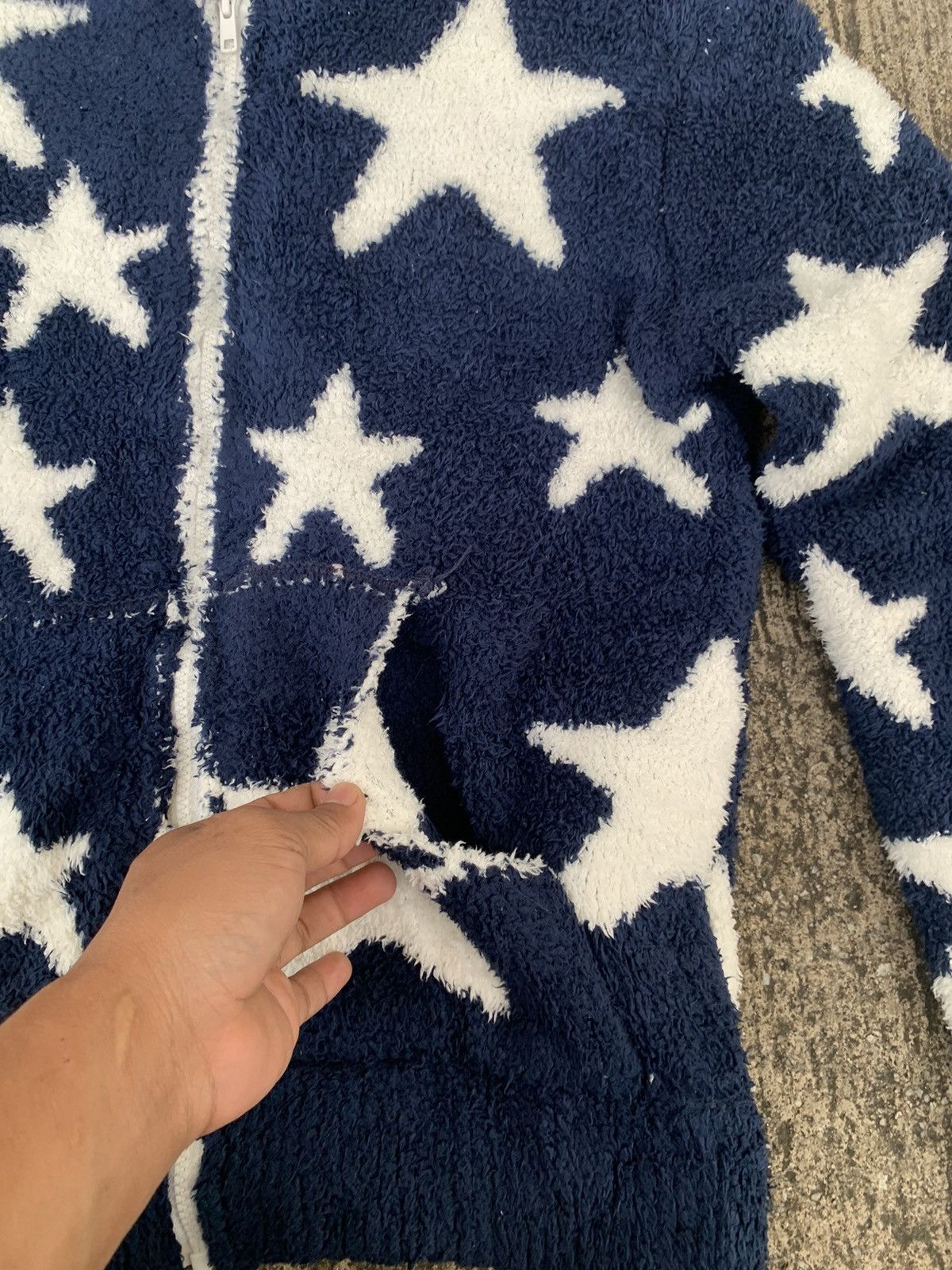 If Six Was Nine × Japanese Brand × MOUSSY Azul by moussy multistar fleece hoodie Size S / US 4 / IT 40 - 4 Thumbnail
