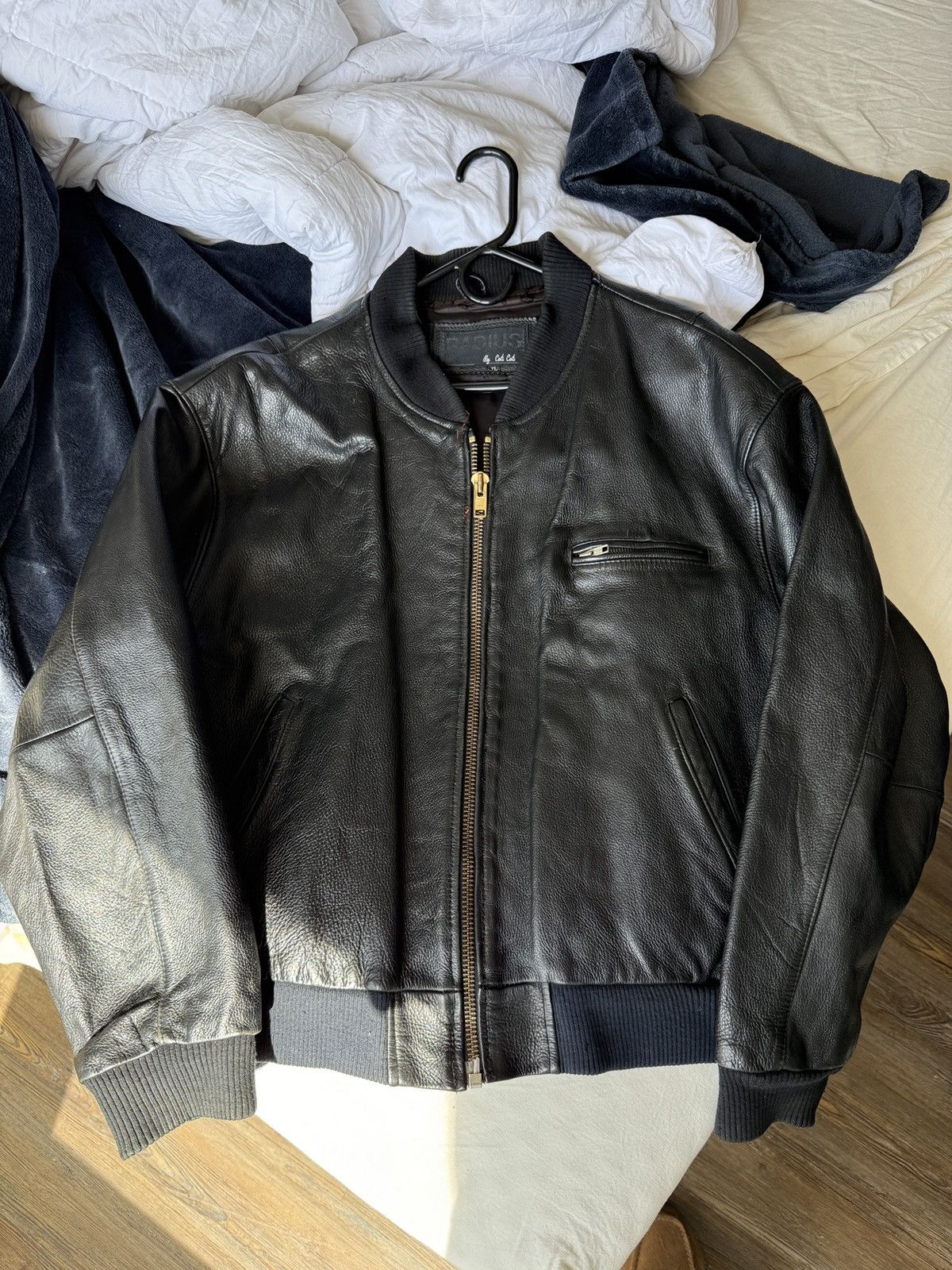 Vintage Leather Bomber Jacket Size US XL / EU 56 / 4 - 1 Thumbnail