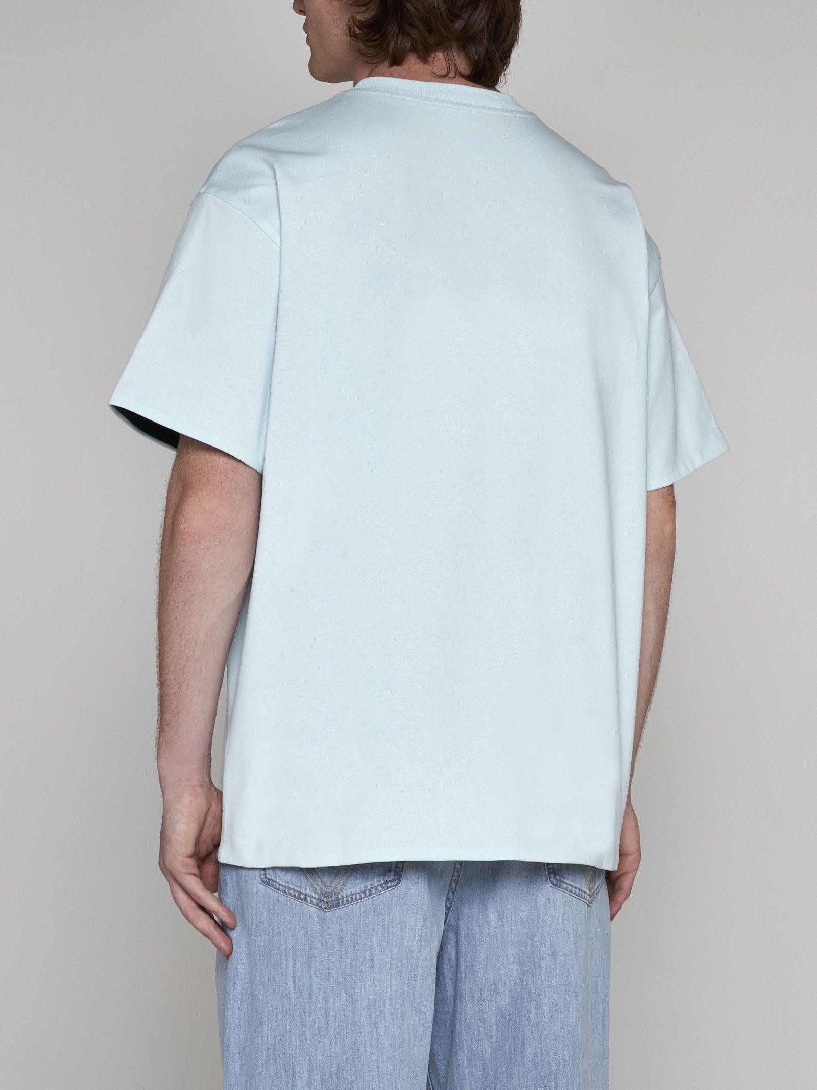 Bottega Veneta o1s1rm0725 Double Layer Sunrise T-Shirt in Pale Blue Size US S / EU 44-46 / 1 - 4 Thumbnail