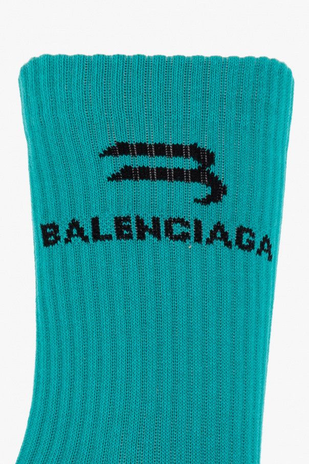 Balenciaga o1in1g0324 Size : S Socks Sporty & Tennis in Green Size ONE SIZE - 2 Thumbnail