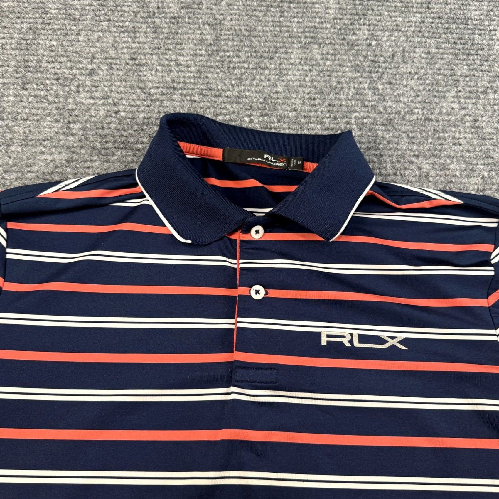 Ralph Lauren Ralph Lauren RLX Polo Shirt Mens Medium Blue Red White Striped Golf Performance Polo Shirt Size US M / EU 48-50 / 2 - 3 Thumbnail