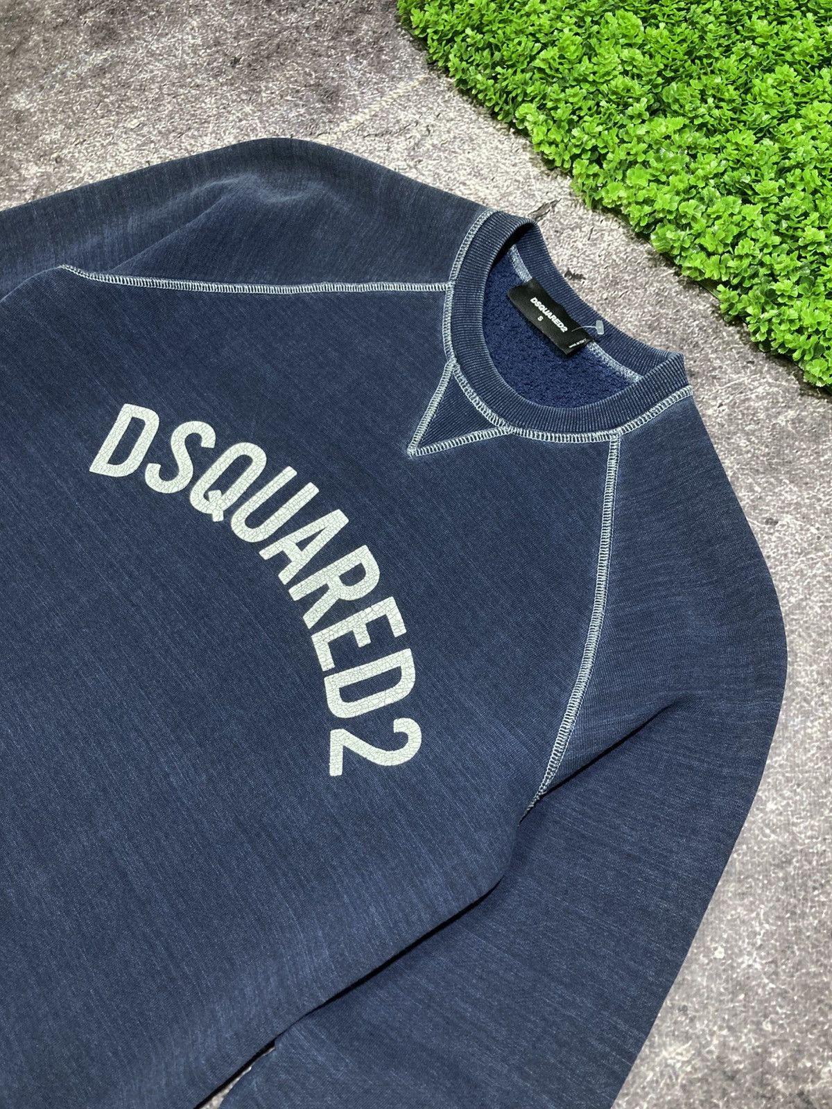 Dsquared2 DSQUARED2 Logo Sweatshirt Navy Blue Italy Terry Cloth Size S Size US S / EU 44-46 / 1 - 3 Thumbnail