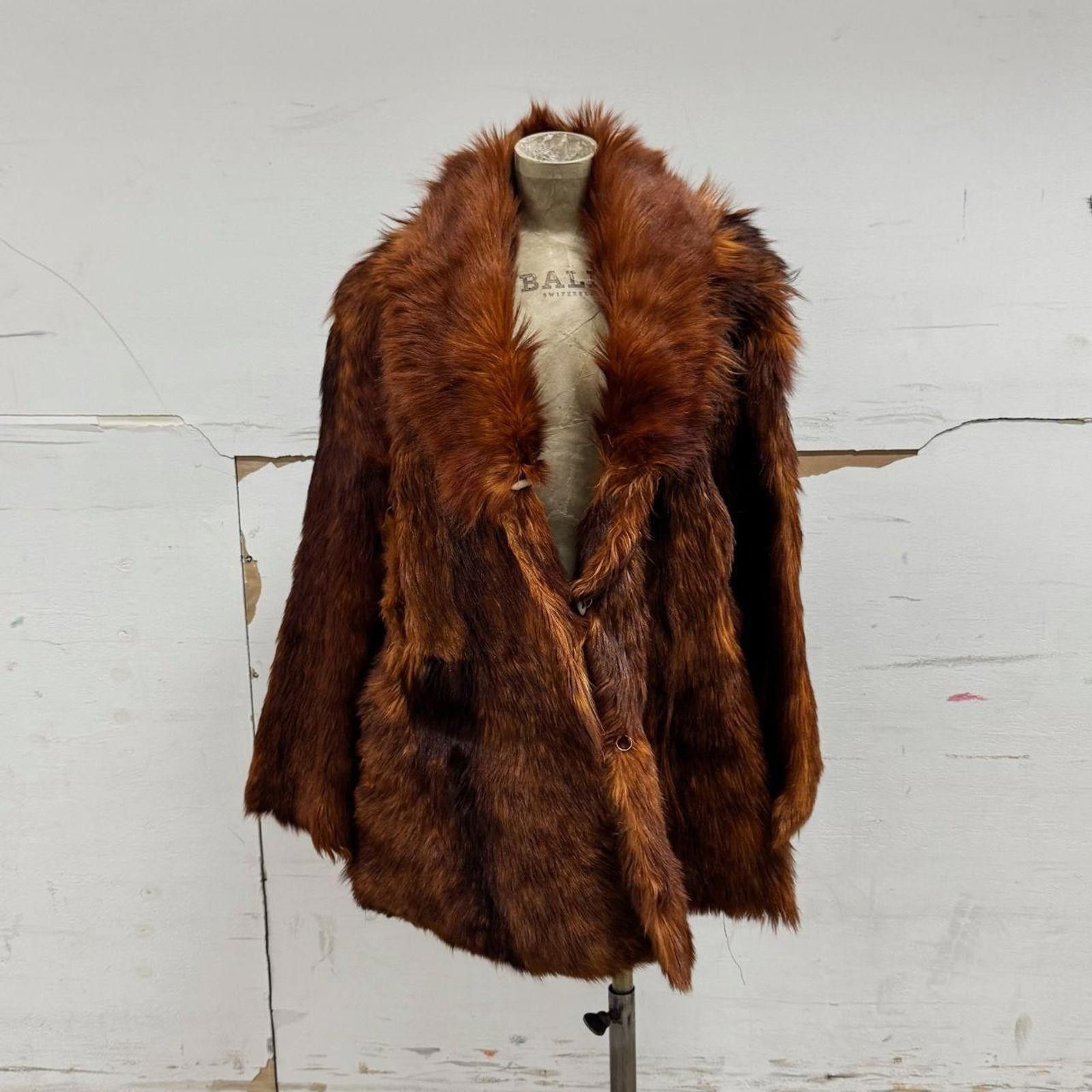 Other Vintage 70s Genuine Goat Fur Statement Coat Size S / US 4 / IT 40 - 1 Thumbnail