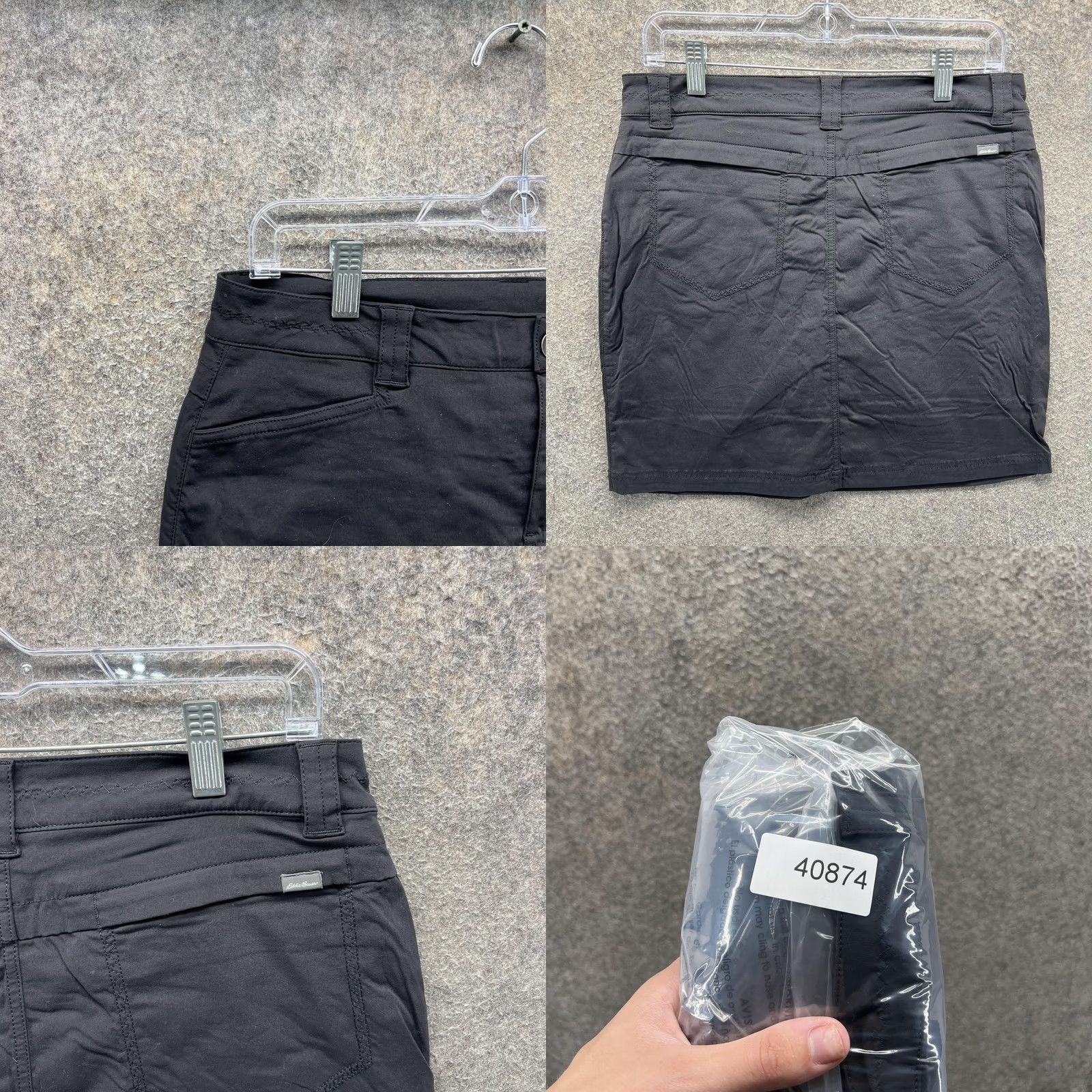 Eddie Bauer Eddie Bauer Skort Womens 4 Black Stretch Outdoor Hiking Travel Pockets Casual Skort Size 27" / US 4 / IT 40 - 8 Thumbnail