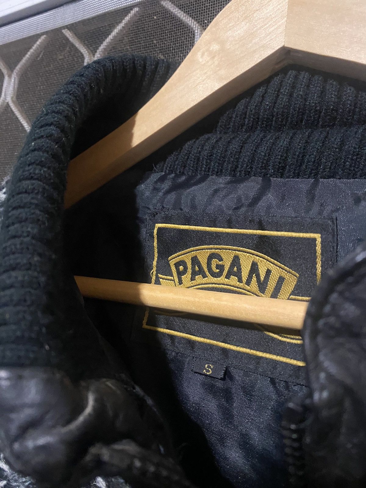 Vintage Vintage Pagani, wool and leather decal bomber style jacket Size US L / EU 52-54 / 3 - 3 Thumbnail