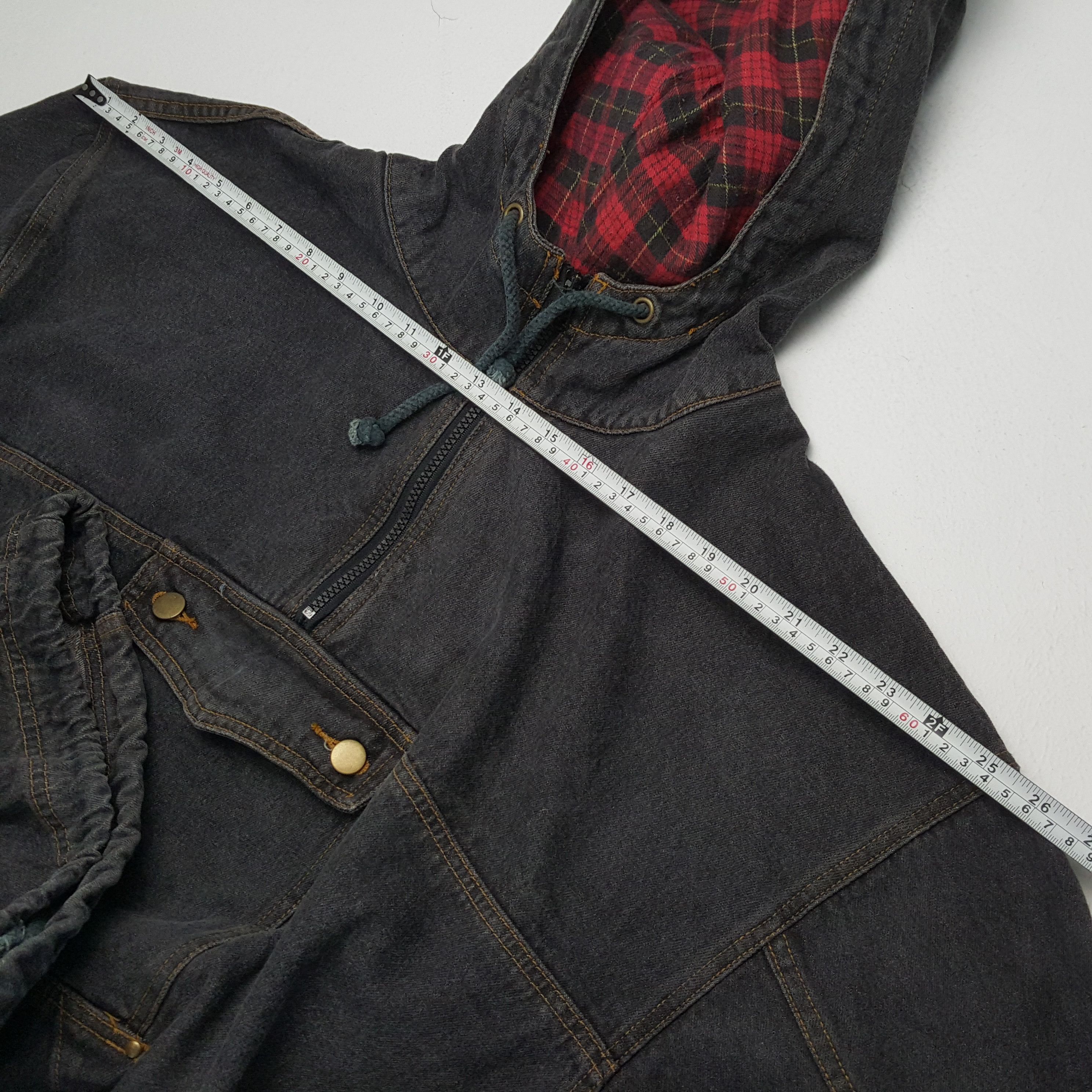 Japanese Brand × Vintage Half Zipper Denim X Custom NUMBER (N)INE Rare Design Jacket Size US XL / EU 56 / 4 - 5 Thumbnail