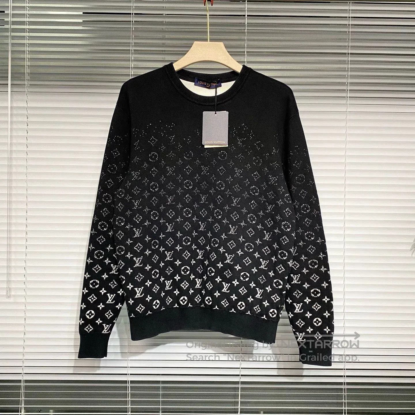 Louis Vuitton louis vuitton knitted black sweater with logo. Size US M / EU 48-50 / 2 - 1 Thumbnail