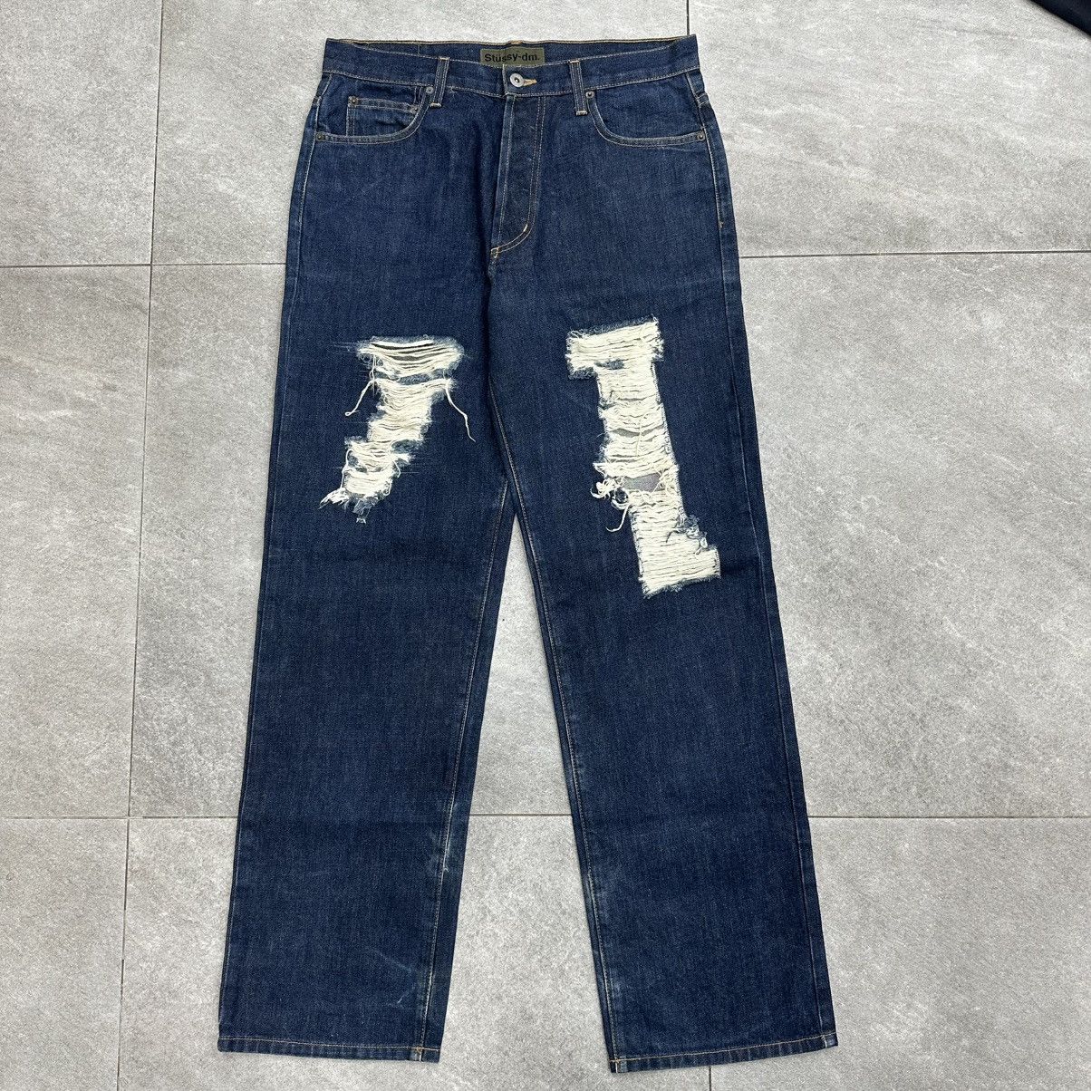 Stussy Vintage 90s Jeans Stussy Distressed Size US 30 / EU 46 - 1 Thumbnail
