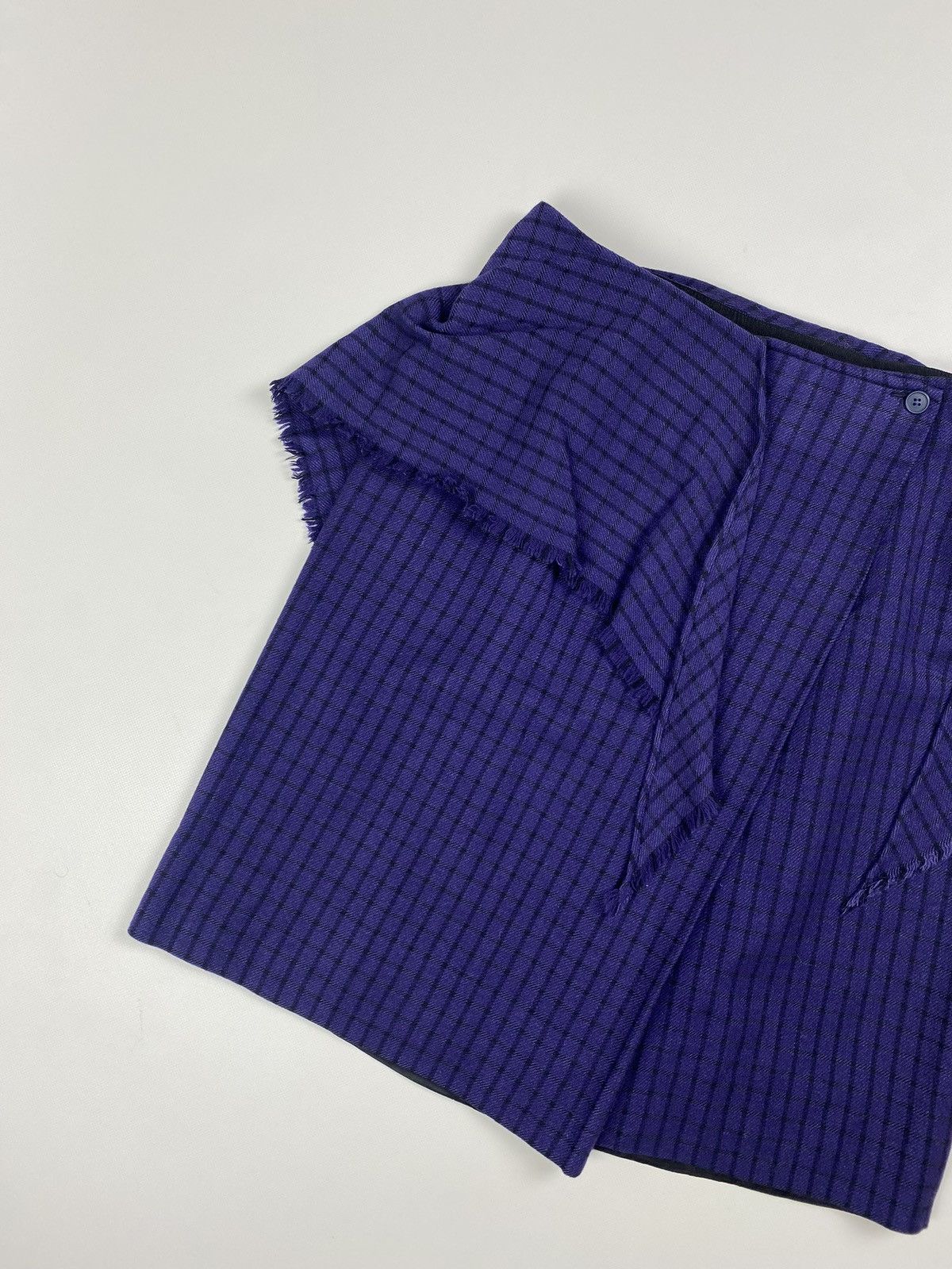 Issey Miyake × Japanese Brand × Vintage Issey Miyake vintage checked wrap skirt size 42 Size 28" / US 6 / IT 42 - 5 Thumbnail