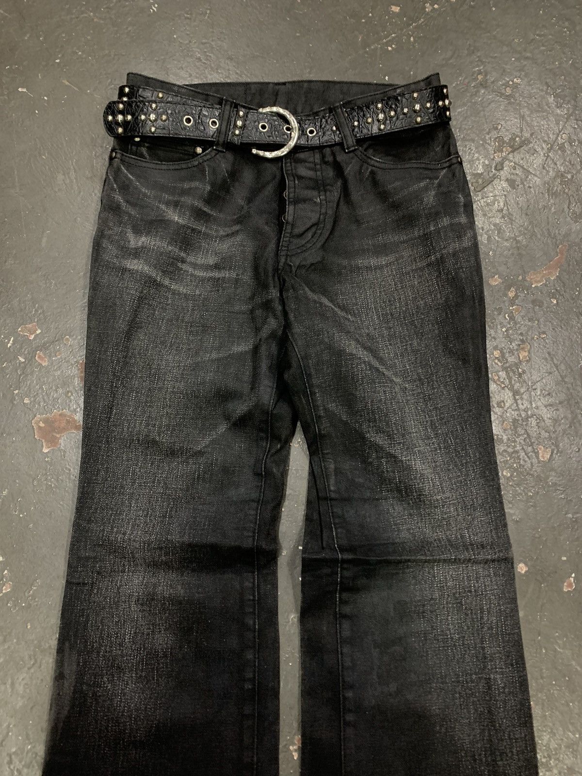 5351 POUR LES HOMMES 5351 pour les hommes snake skinpatch wax bootcut pants Size US 28 / EU 44 - 4 Thumbnail