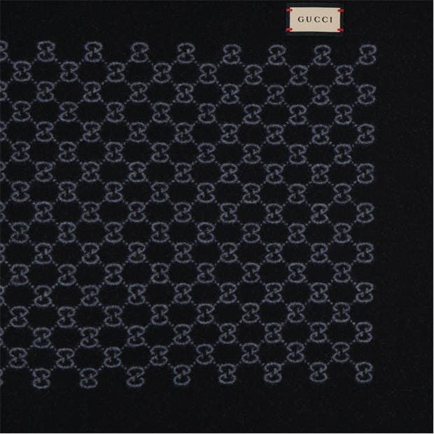 Gucci Men'S Gg Jacquard Wool Scarf Size ONE SIZE - 4 Thumbnail