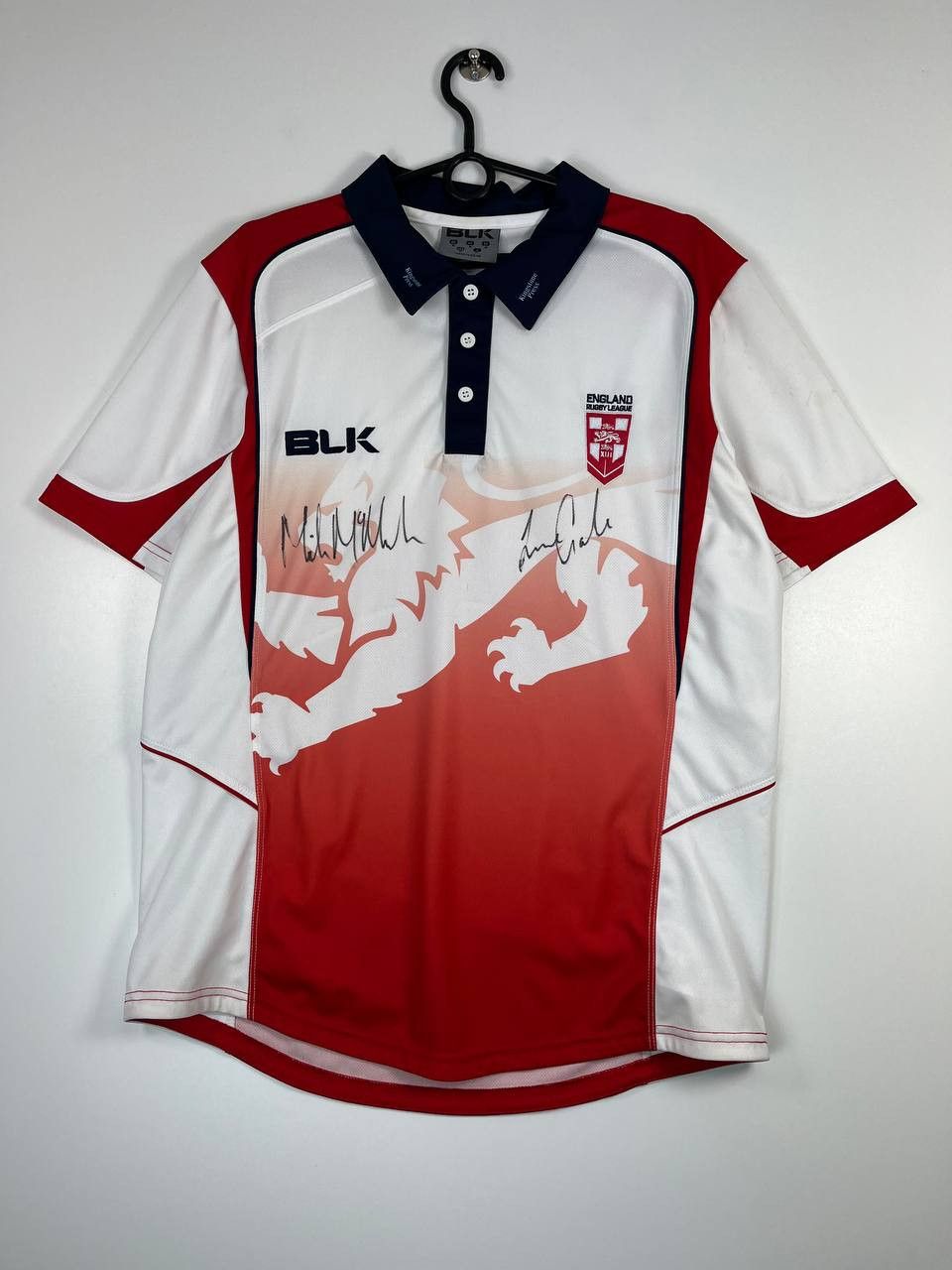 Other England Rugby League Signed Polo Shirt Blk Sz M Size US L / EU 52-54 / 3 - 1 Thumbnail