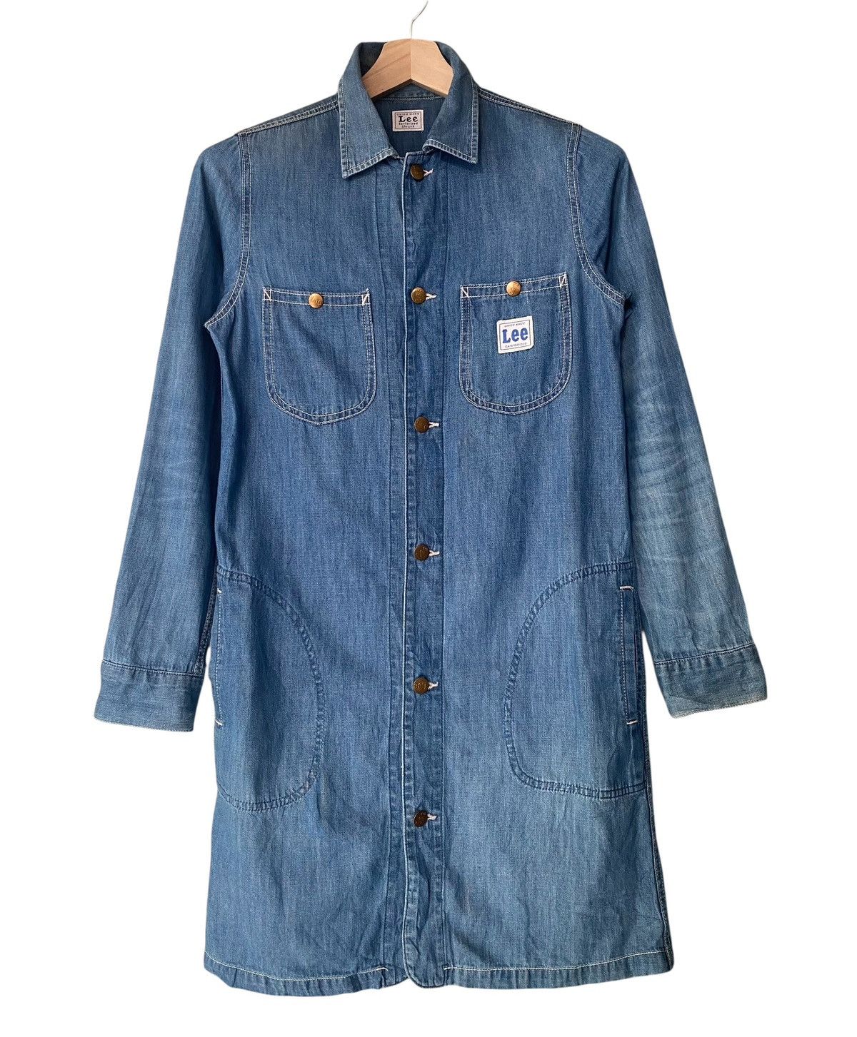 Lee LEE Union Made Sanforized Button denim Maxi Dress Size L / US 10 / IT 46 - 1 Thumbnail