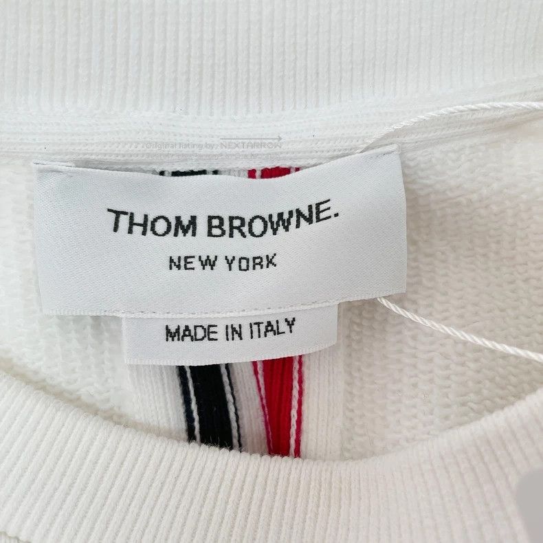 Thom Browne Thom Browne White Sweatshirt Size 38 3 Size US XXS / EU 40 - 7 Thumbnail