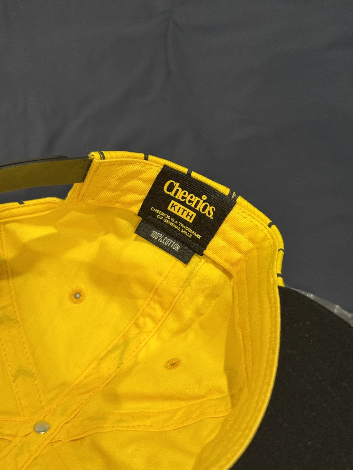 Kith Kith x Cheerios Mens Beam Snapback Yellow Black Brand New Size ONE SIZE - 4 Thumbnail