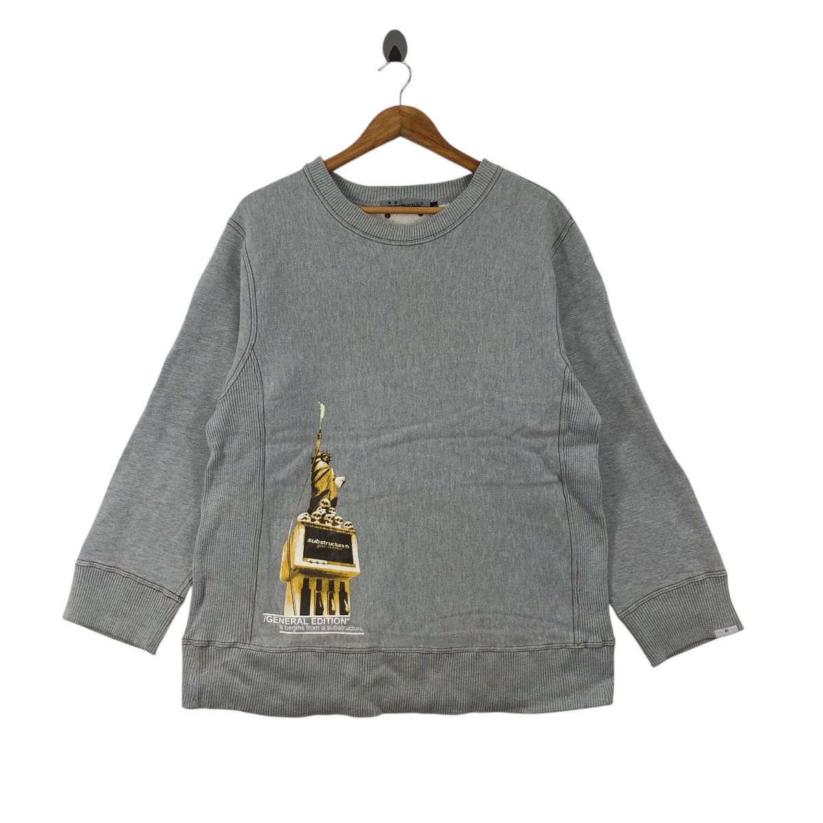 Japanese Brand SUBSTRUCTURE Sweatshirt Crewneck Big Logo Streetwear Size US L / EU 52-54 / 3 - 1 Thumbnail