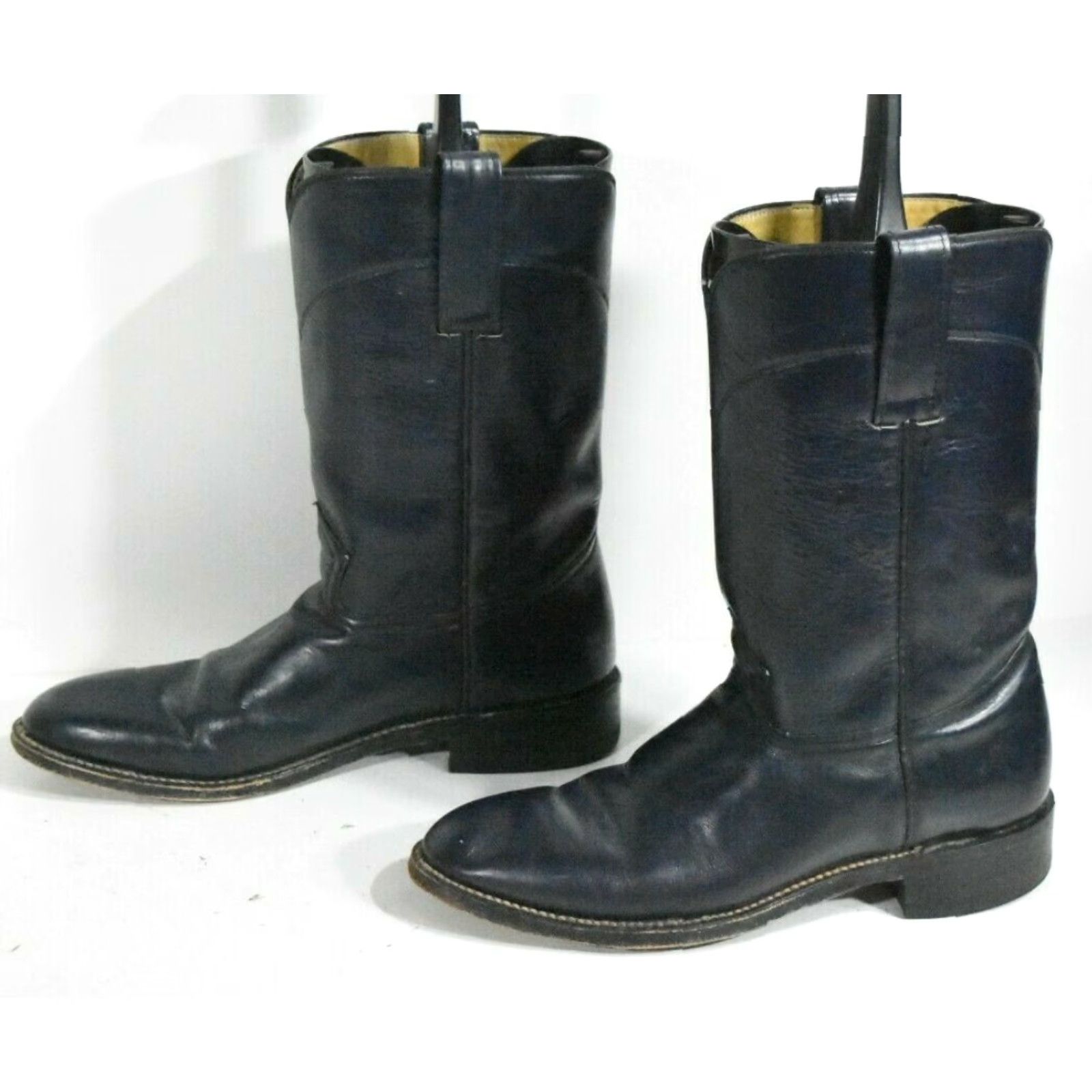 Roper VINTAGE Mahan's Amigo Womens 5.5 USA MEX Dark Navy Blue Round Toe Roper Classic Cowboy Boots Size US 6 / IT 36 - 5 Thumbnail