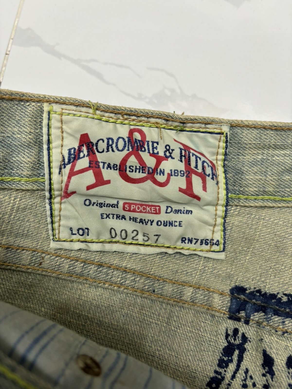 Abercrombie & Fitch SICK🔥ABERCROMBIE & FITCH FLARE JEANS DISTRESS BOOTCUT DENIM Size US 34 / EU 50 - 10 Thumbnail