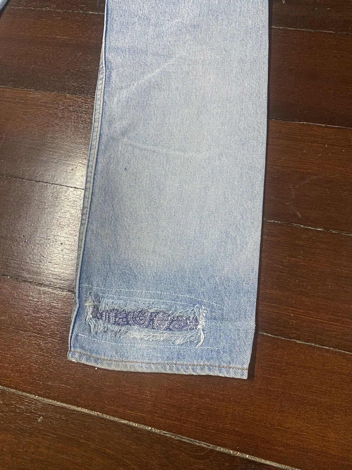 Levi's Vintage 70s 80s Levis 501 distressed rework patch mud wash Size US 30 / EU 46 - 12 Thumbnail