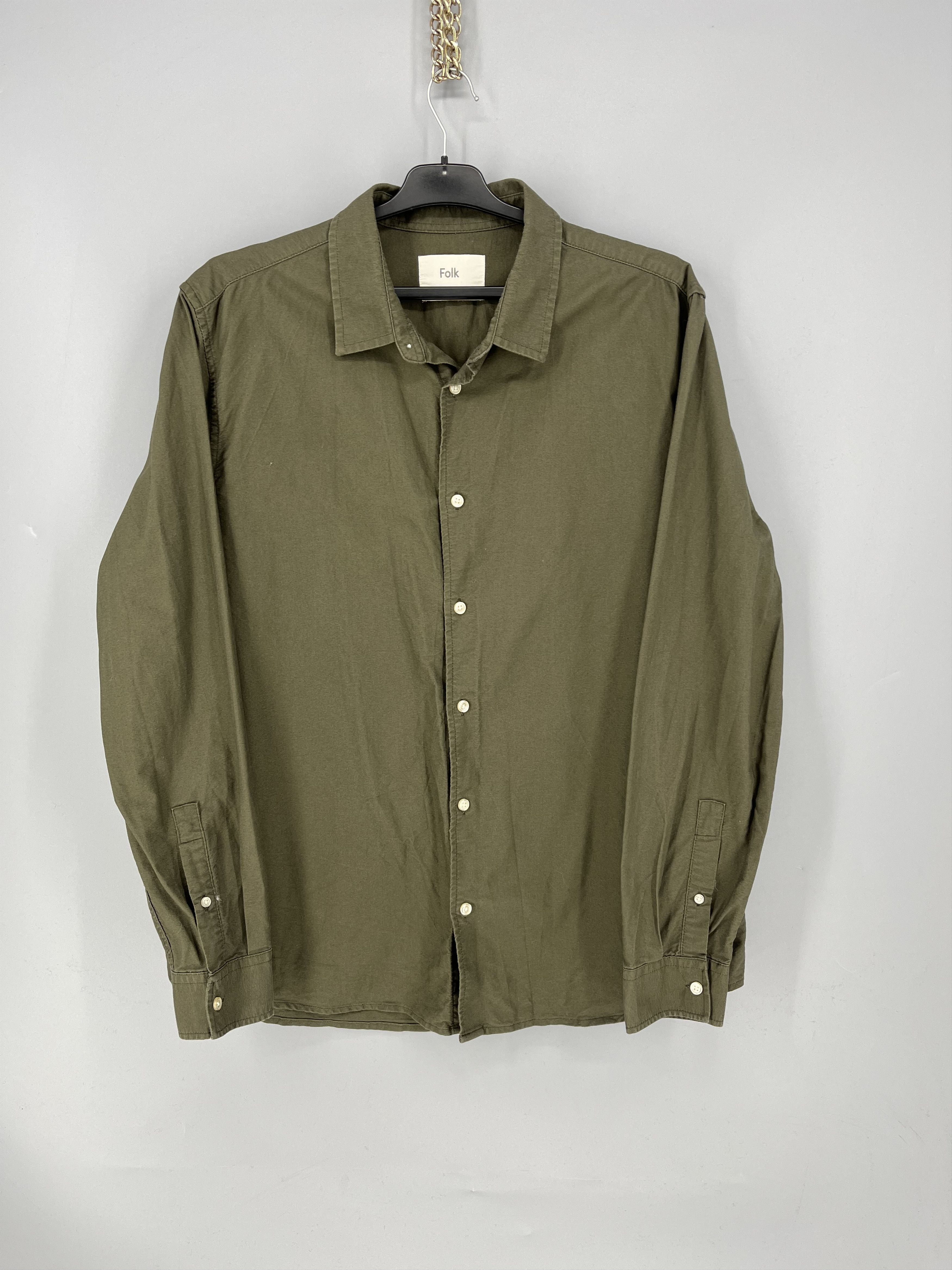Folk Men’s Folk Dark Sand Over Shirt Size 4 Large Size US L / EU 52-54 / 3 - 1 Thumbnail