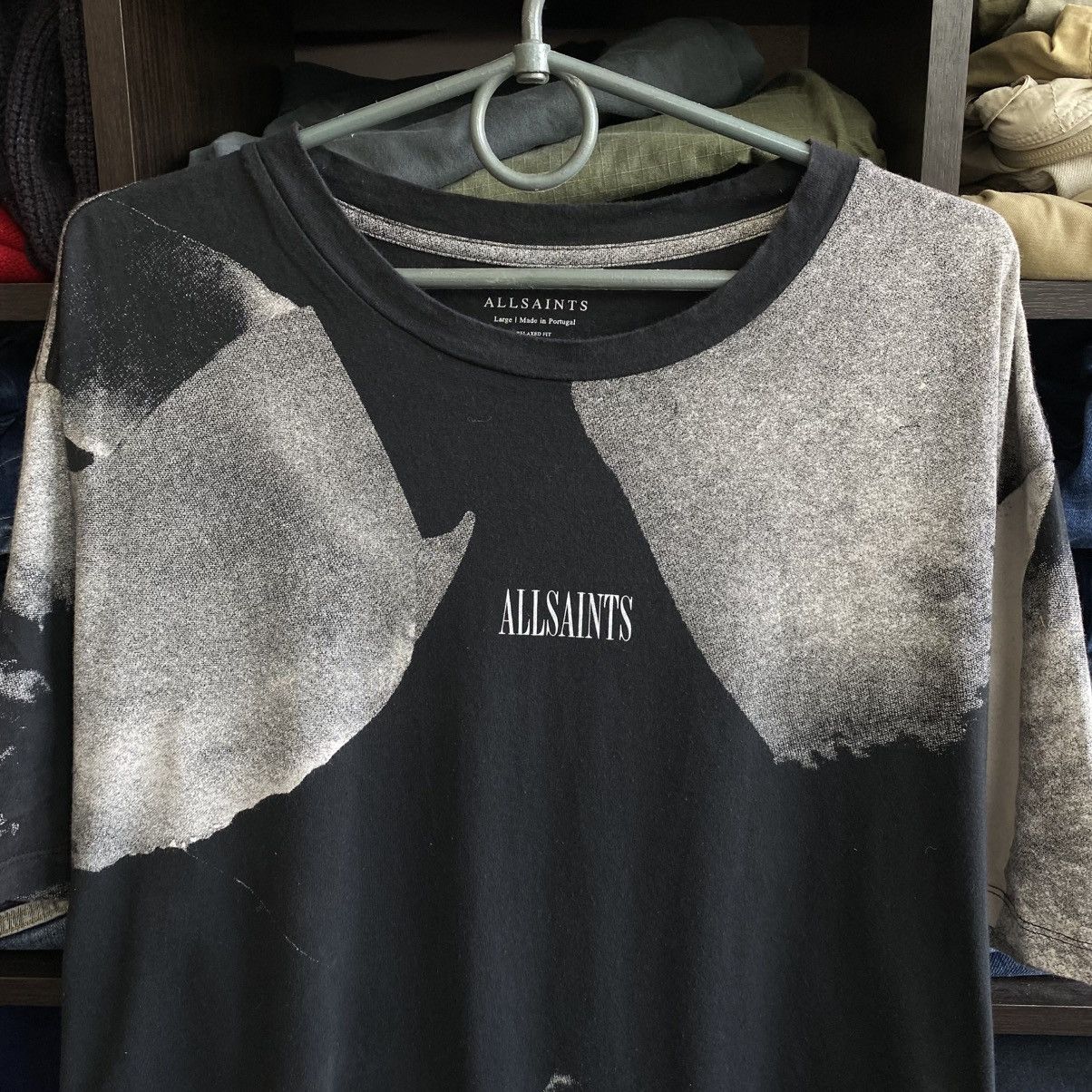 Allsaints Luxury Allsaints Small Logo overprinted graphic designer tee Size US L / EU 52-54 / 3 - 2 Thumbnail