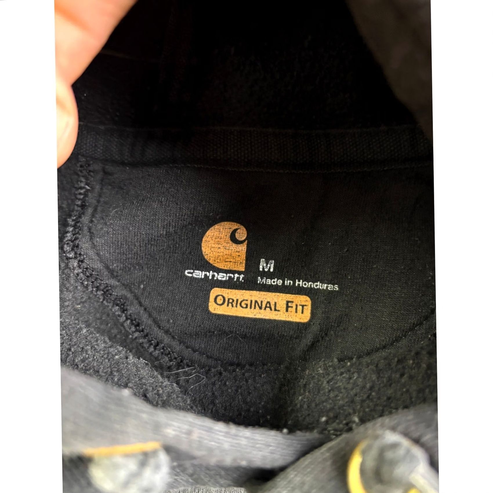 Carhartt VINTAGE Carhartt Hoodie Mens M Black Rugged Workwear Graphic Original Fit Size US M / EU 48-50 / 2 - 3 Thumbnail