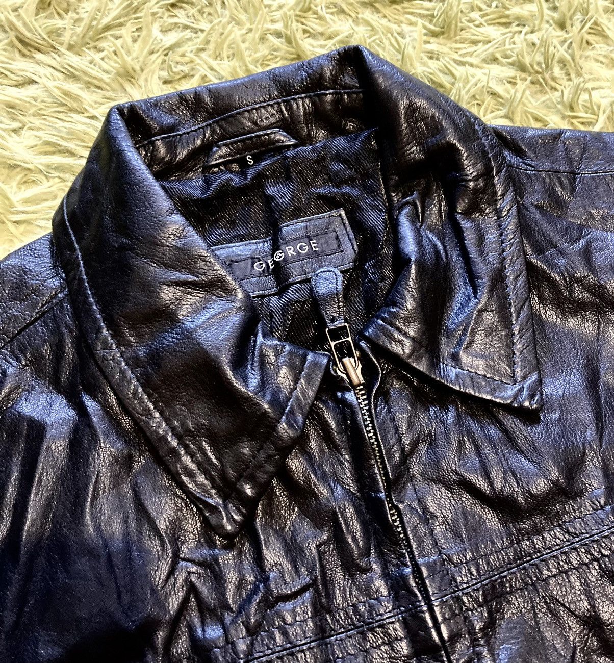 Vintage Black Leather Straight Jacket Size M / US 6-8 / IT 42-44 - 2 Thumbnail