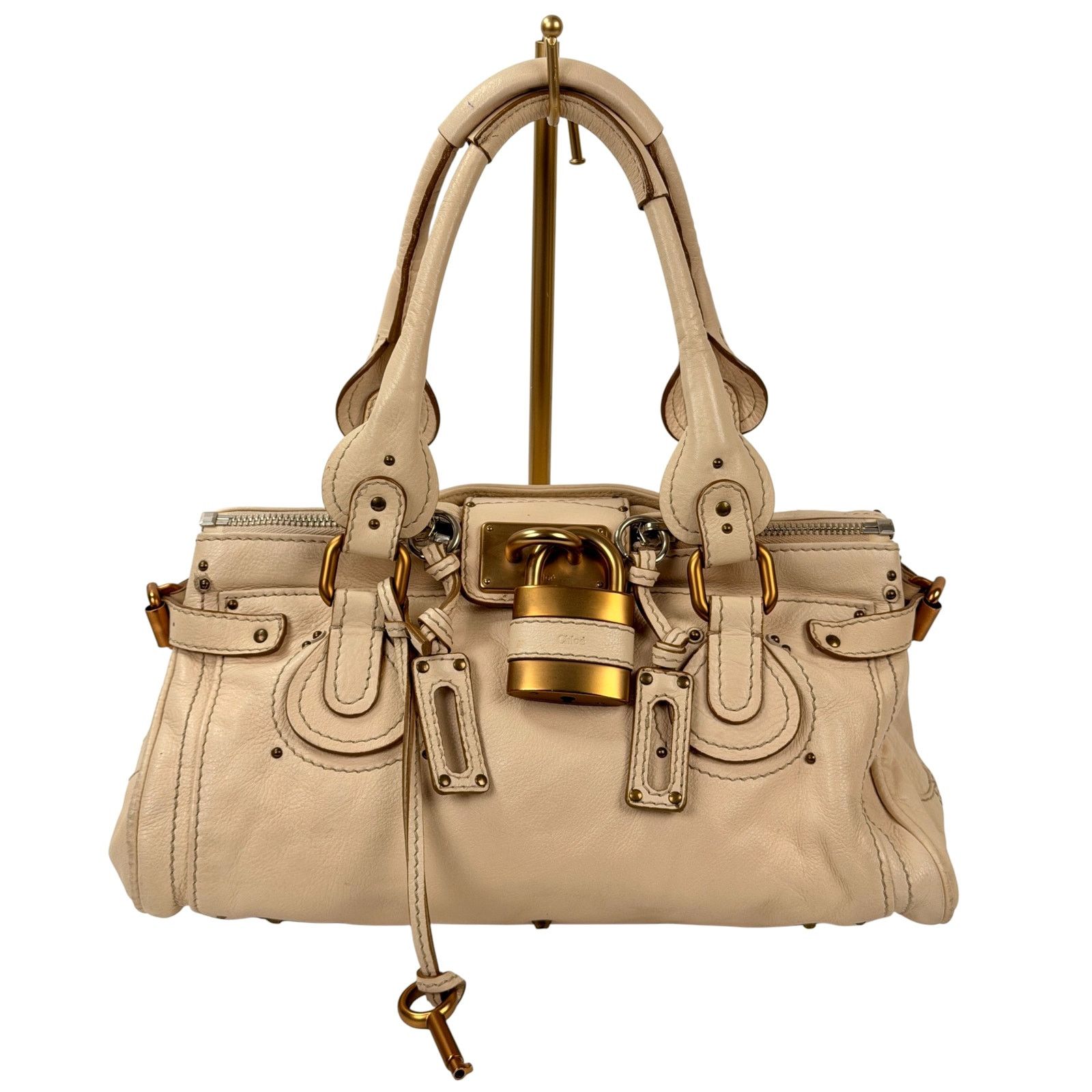 Chloe Chloe Ivory Paddington Medium Satchel Bag Size ONE SIZE - 1 Thumbnail