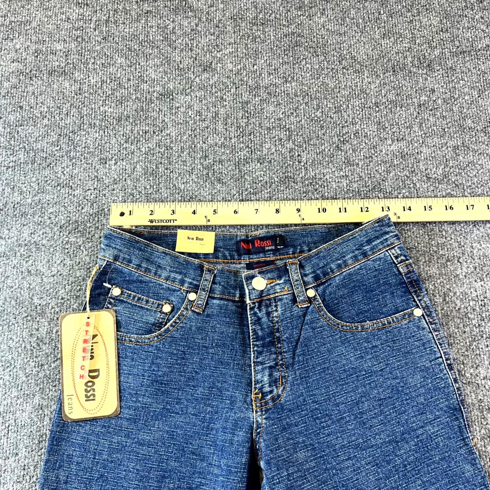 Vintage Nina Rossi Bootcut Capri Jeans Women 8 Blue Cotton Denim Travel Workwear Stretch Capri Jeans Women 8 Blue Cotton Denim Travel Workwear Stretch Size 30" / US 8 / IT 44 - 2 Thumbnail