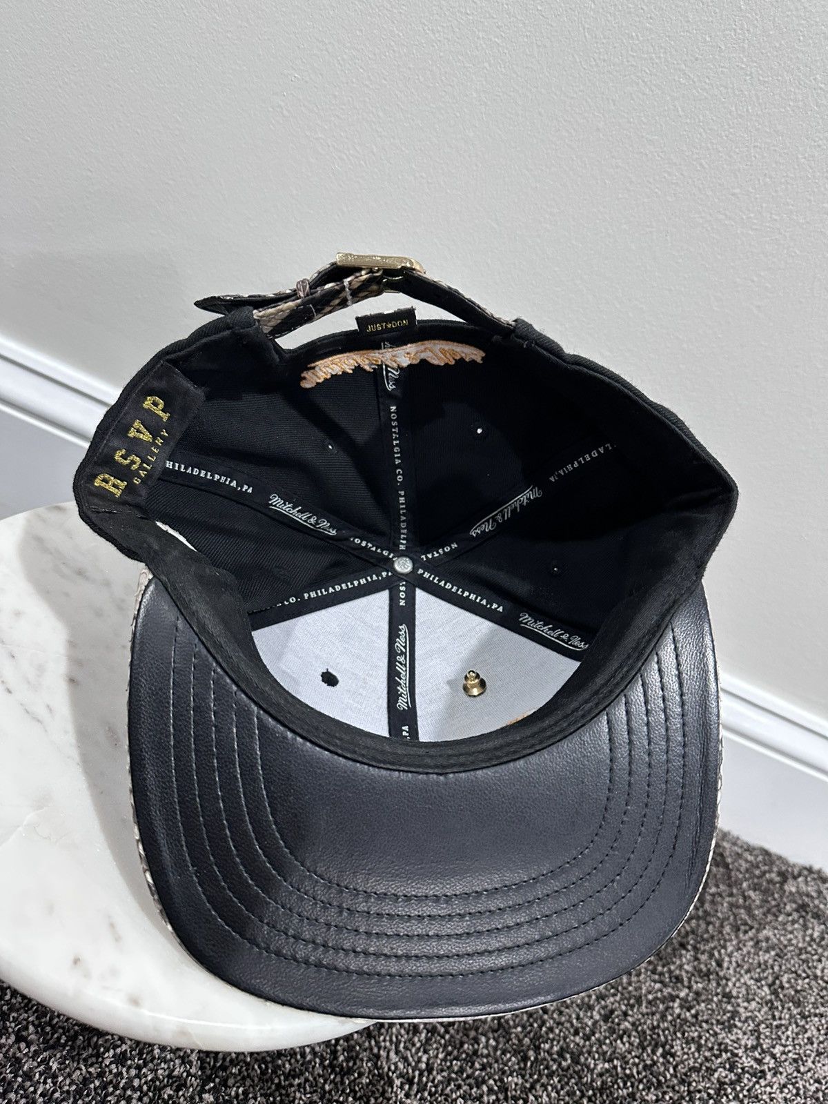 Just Don Just Don x Mitchell & Ness NFL Pittsburgh Steelers Black Hat Size ONE SIZE - 6 Thumbnail