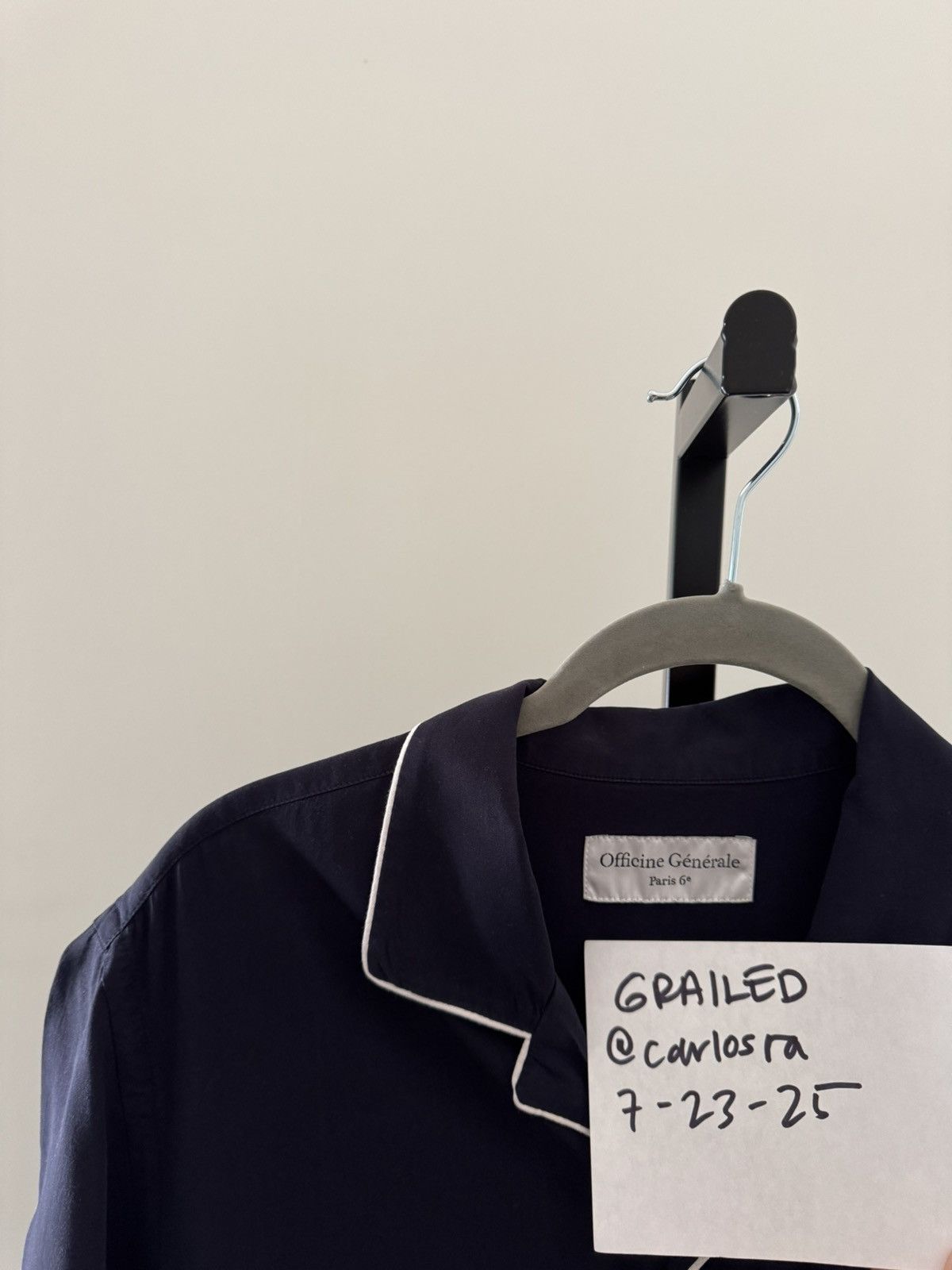 Officine Generale Officine General Eren blue shirt sleeve Size US M / EU 48-50 / 2 - 4 Thumbnail
