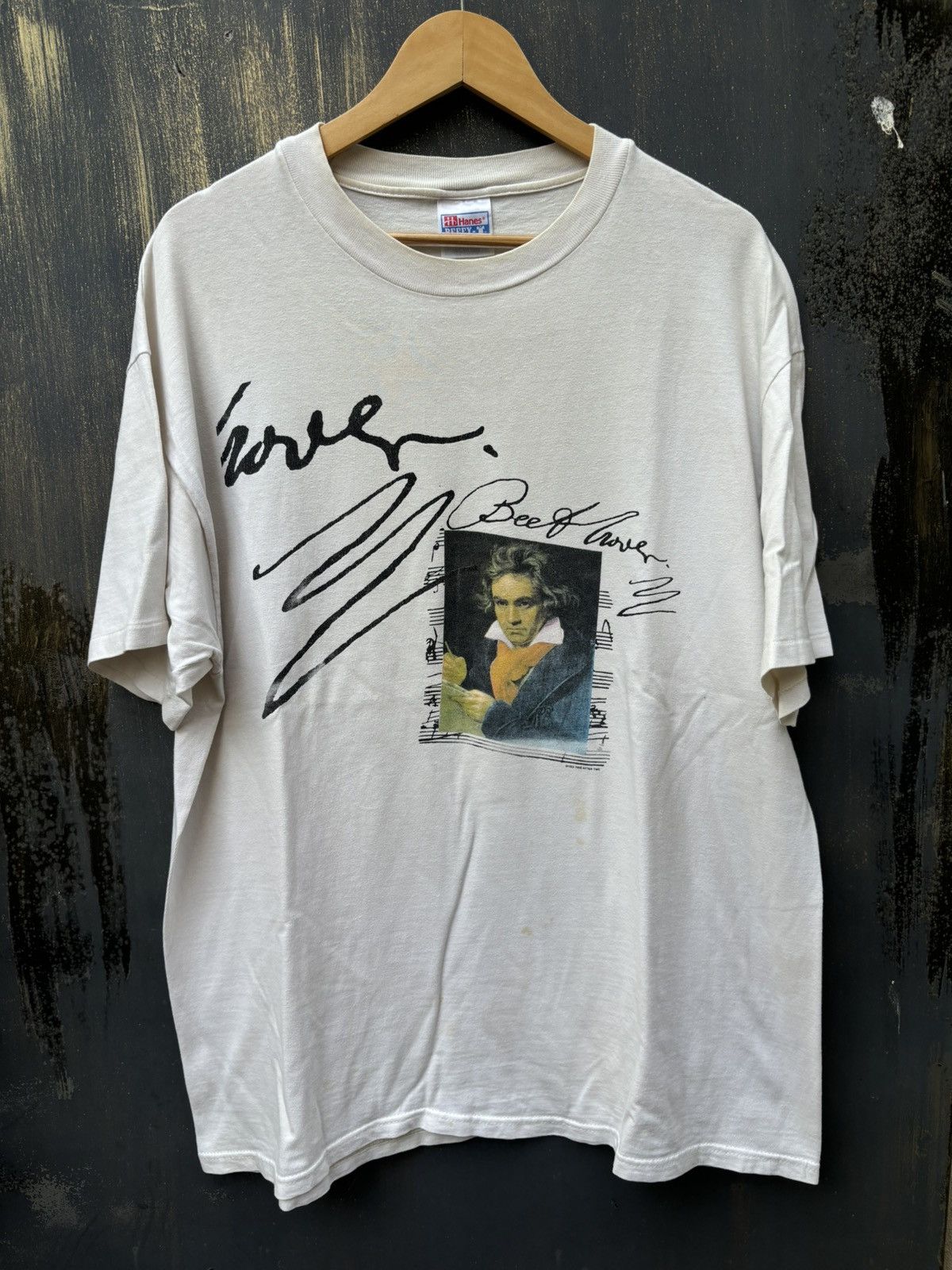 Vintage VERY RARE! Vintage 1993 Art Beethoven Promo Hanes Orchestra Size US XL / EU 56 / 4 - 2 Thumbnail