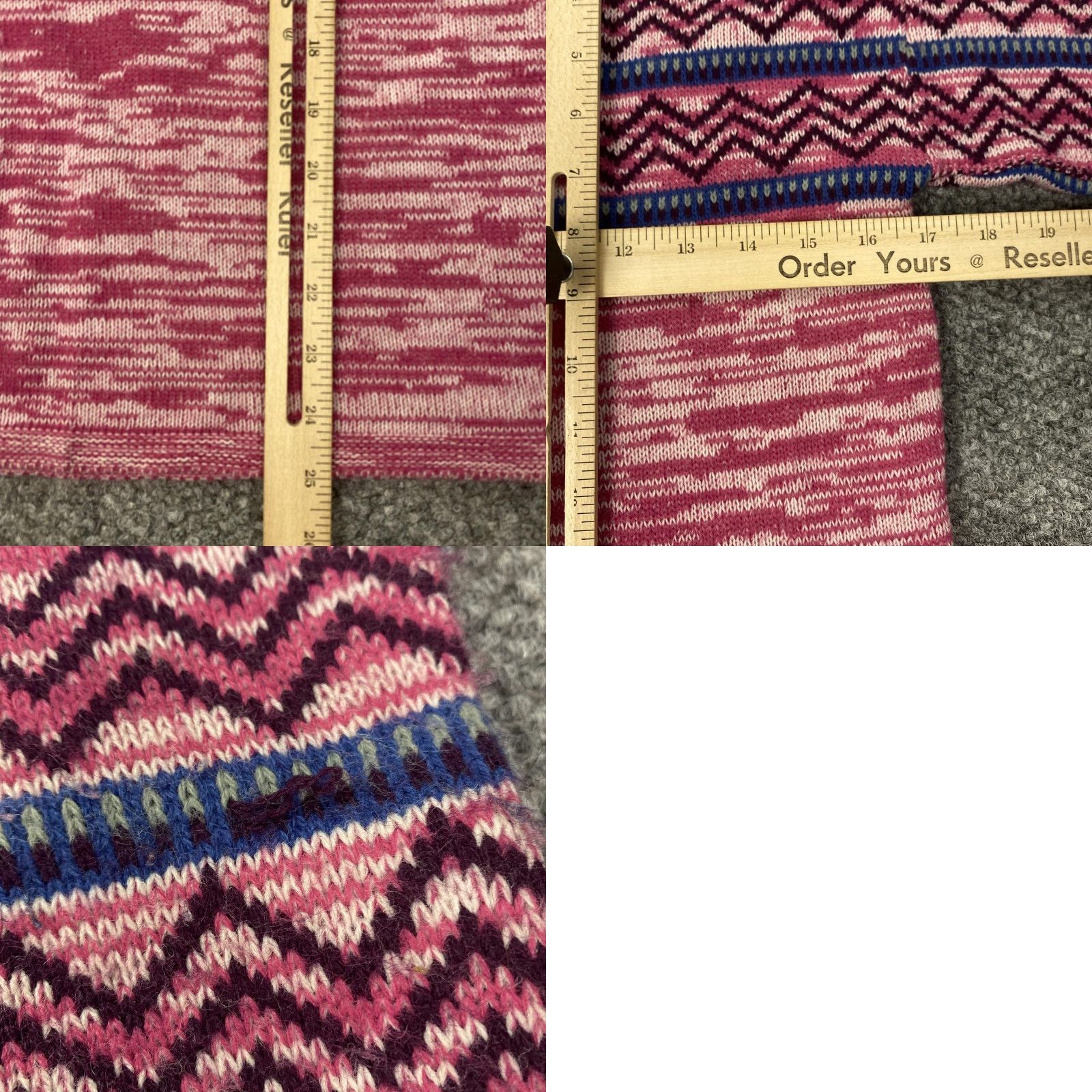 Pinko VINTAGE Pink Geometric Knit Sweater Womens Medium Pullover 80s USA Geometric 100% Acrylic Womens Pullover Size M / US 6-8 / IT 42-44 - 8 Thumbnail