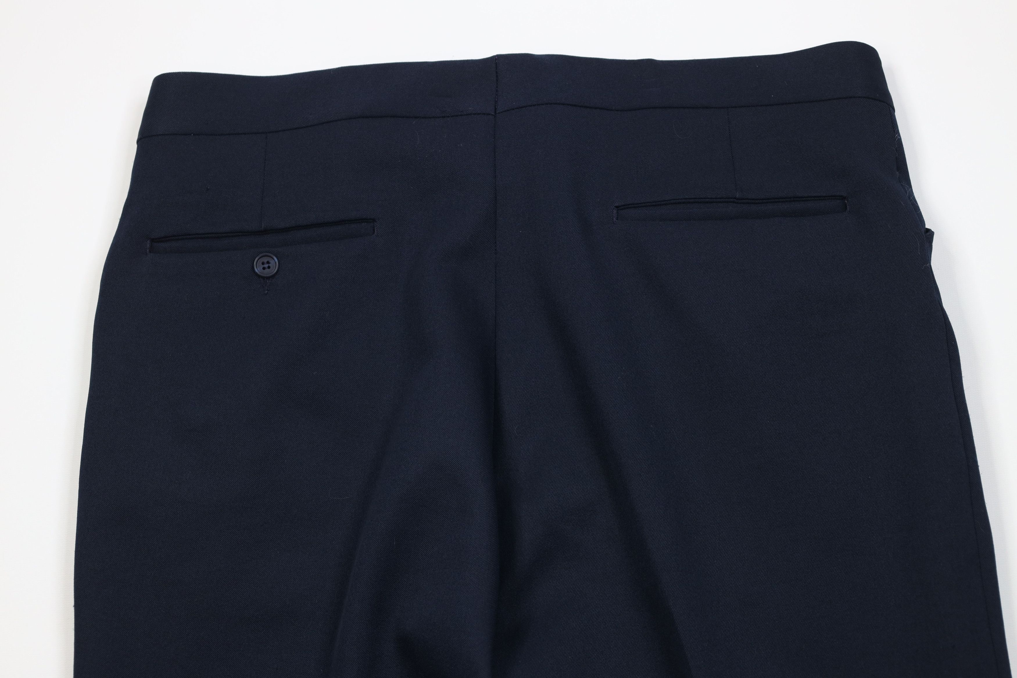 Vintage Vintage 70s Streetwear Wide Leg Chino Pants Navy Blue USA Size US 36 / EU 52 - 9 Thumbnail