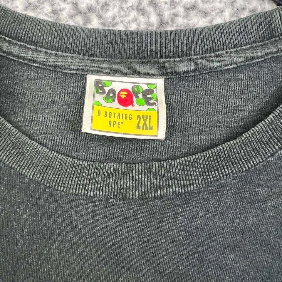 Other BAPE A Bathing Ape Shirt Men Black Crew Neck Cotton 2XL Size US XXL / EU 58 / 5 - 3 Thumbnail