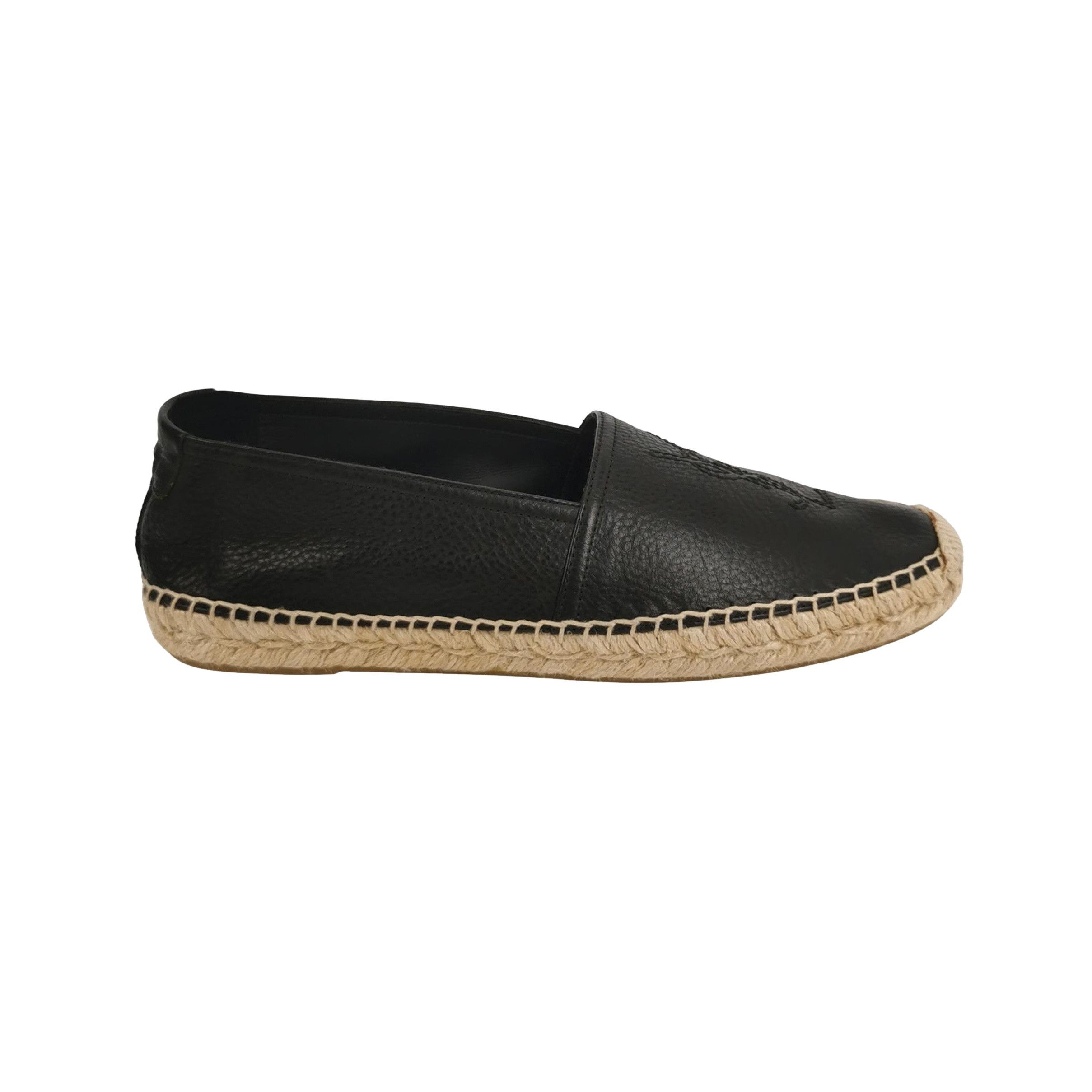 Saint Laurent Paris Saint Laurent Grained Leather Logo Espadrilles 41.5 Size US 8 / EU 41 - 1 Thumbnail
