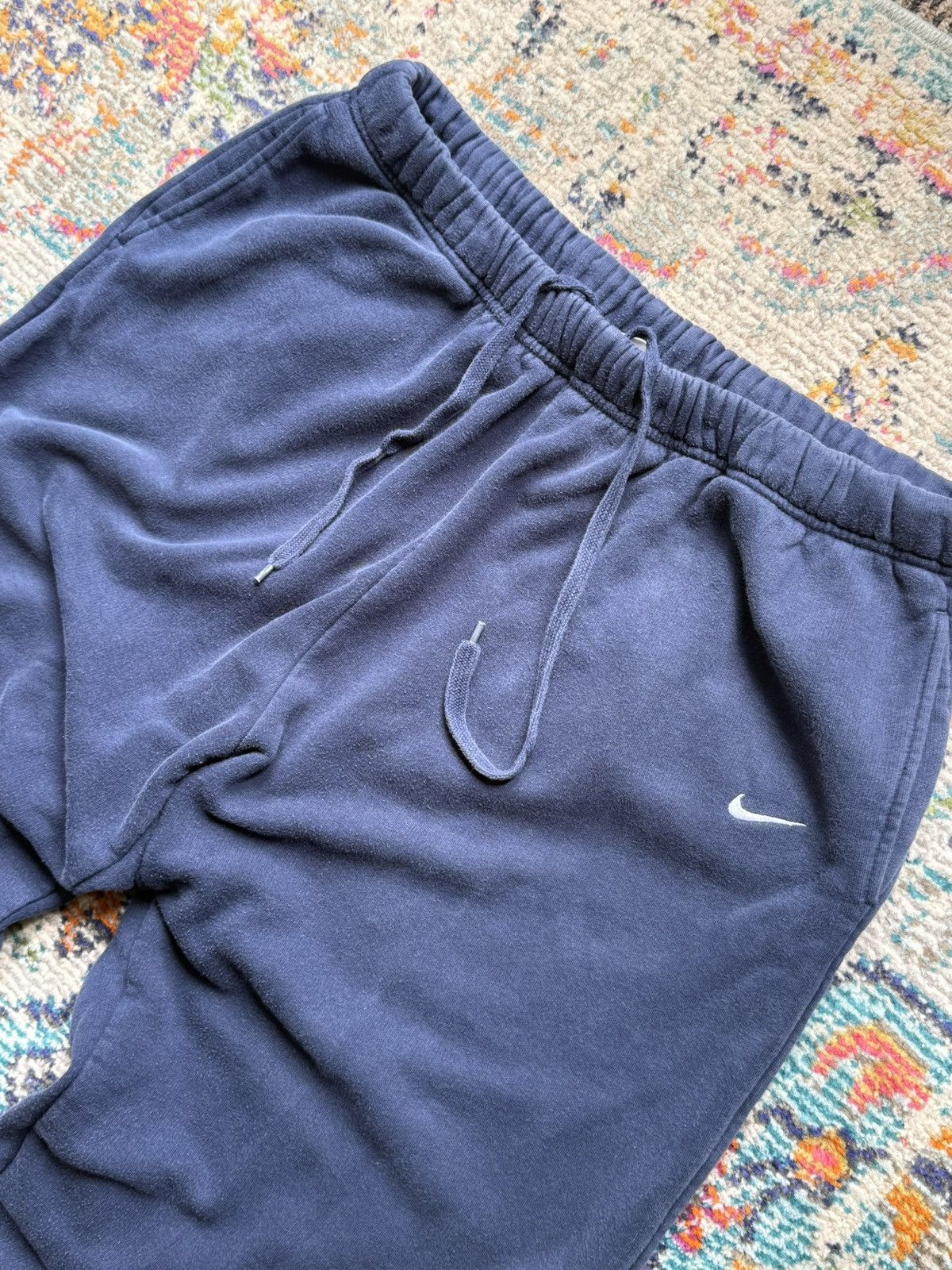 Nike Vintage Navy Wide Leg Sweatpants Size US 36 / EU 52 - 2 Thumbnail