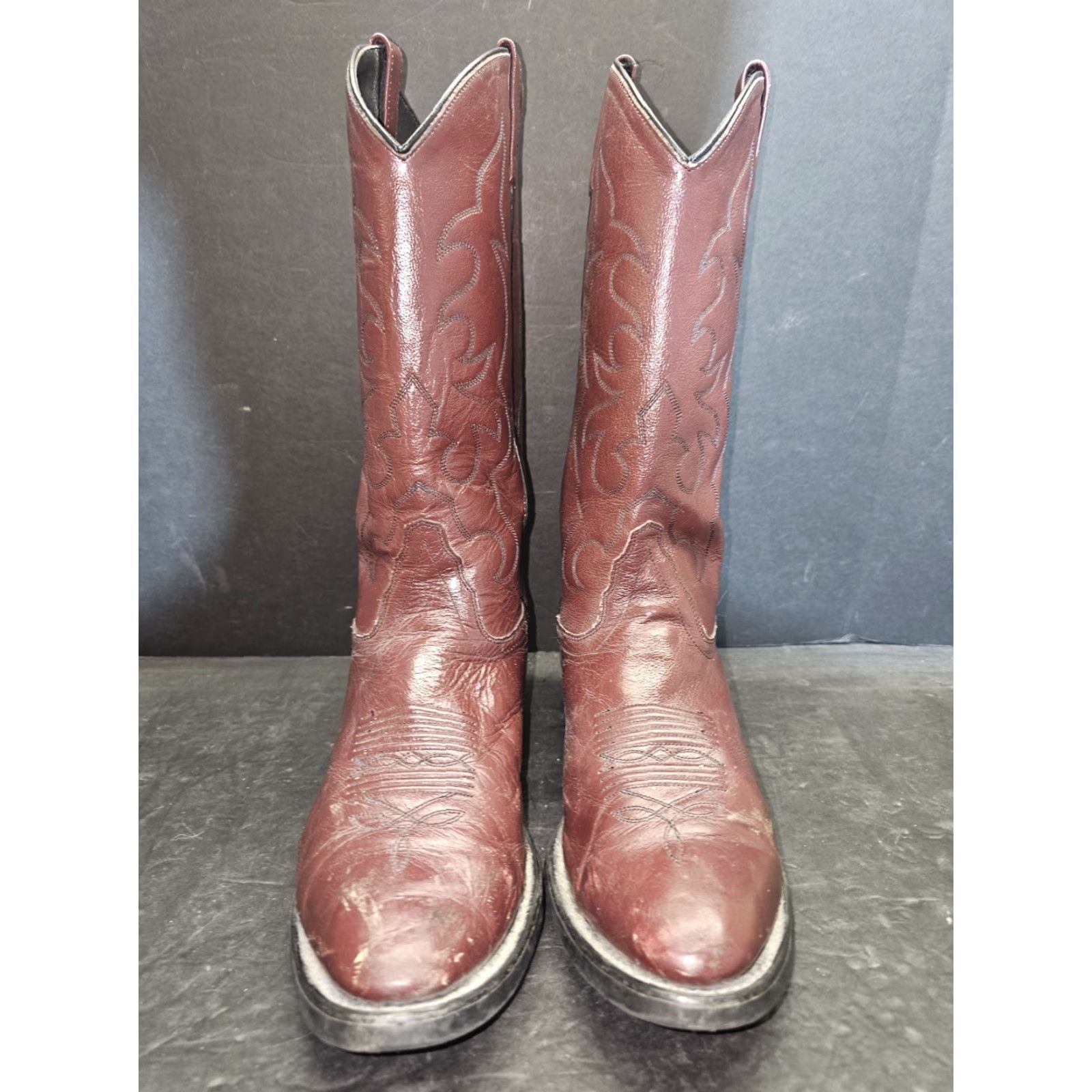 Vintage VINTAGE Old West Cowboy Western Boots Red Leather Mens Size 9.5 EE Model TBM3013 Size US 10 / EU 43 - 7 Thumbnail