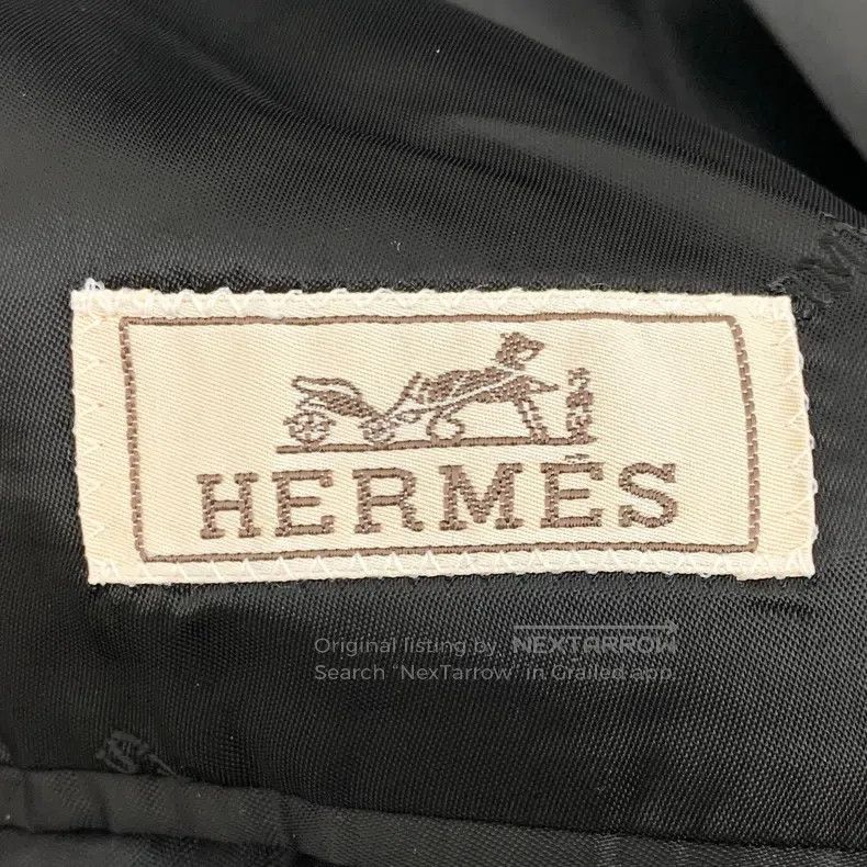 Hermes Hermes Black Lapel Wool Coat Size US S / EU 44-46 / 1 - 5 Thumbnail