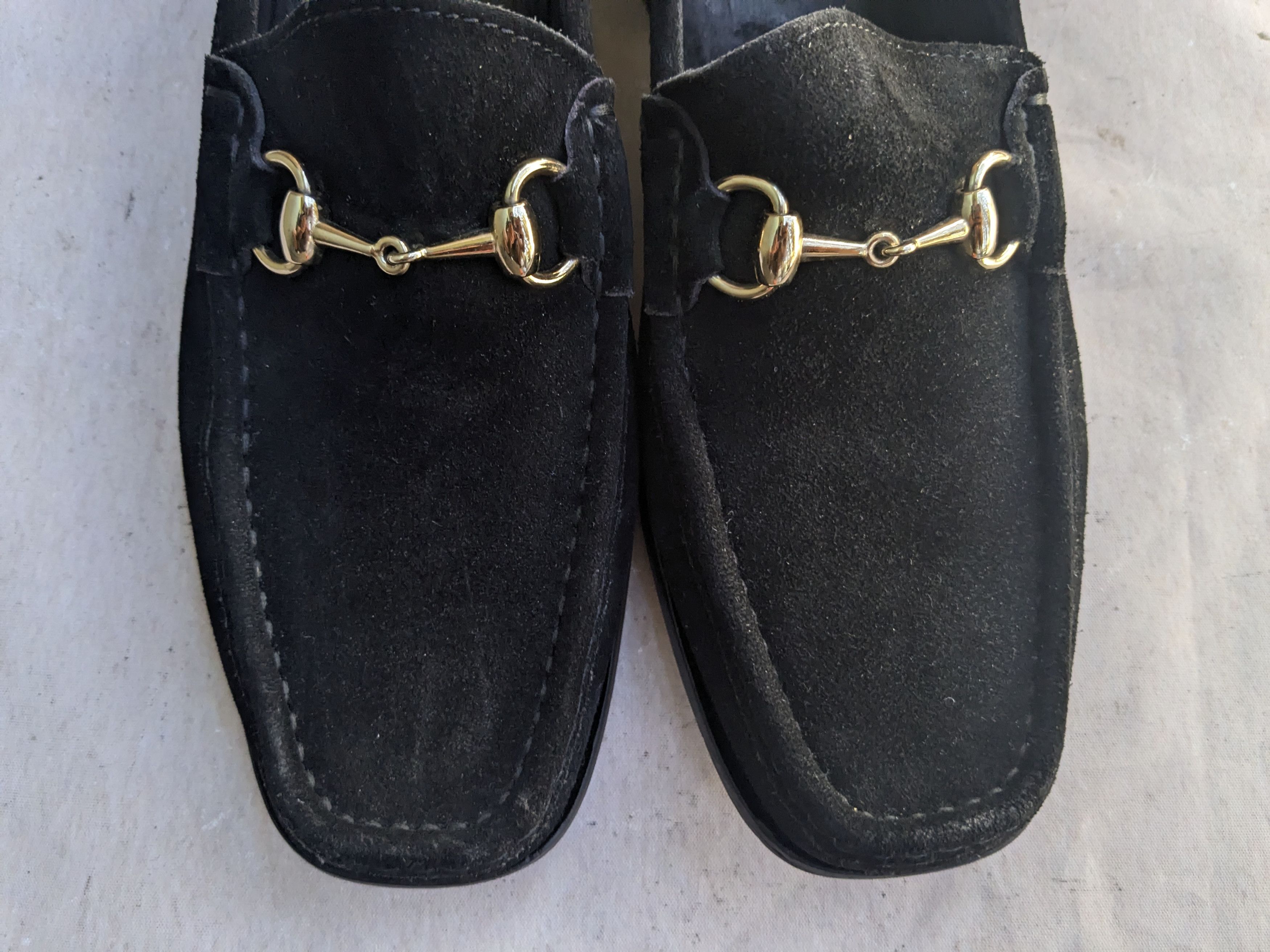 Gucci Horsebit Loafers Black 10 Snaffle Bit Suede