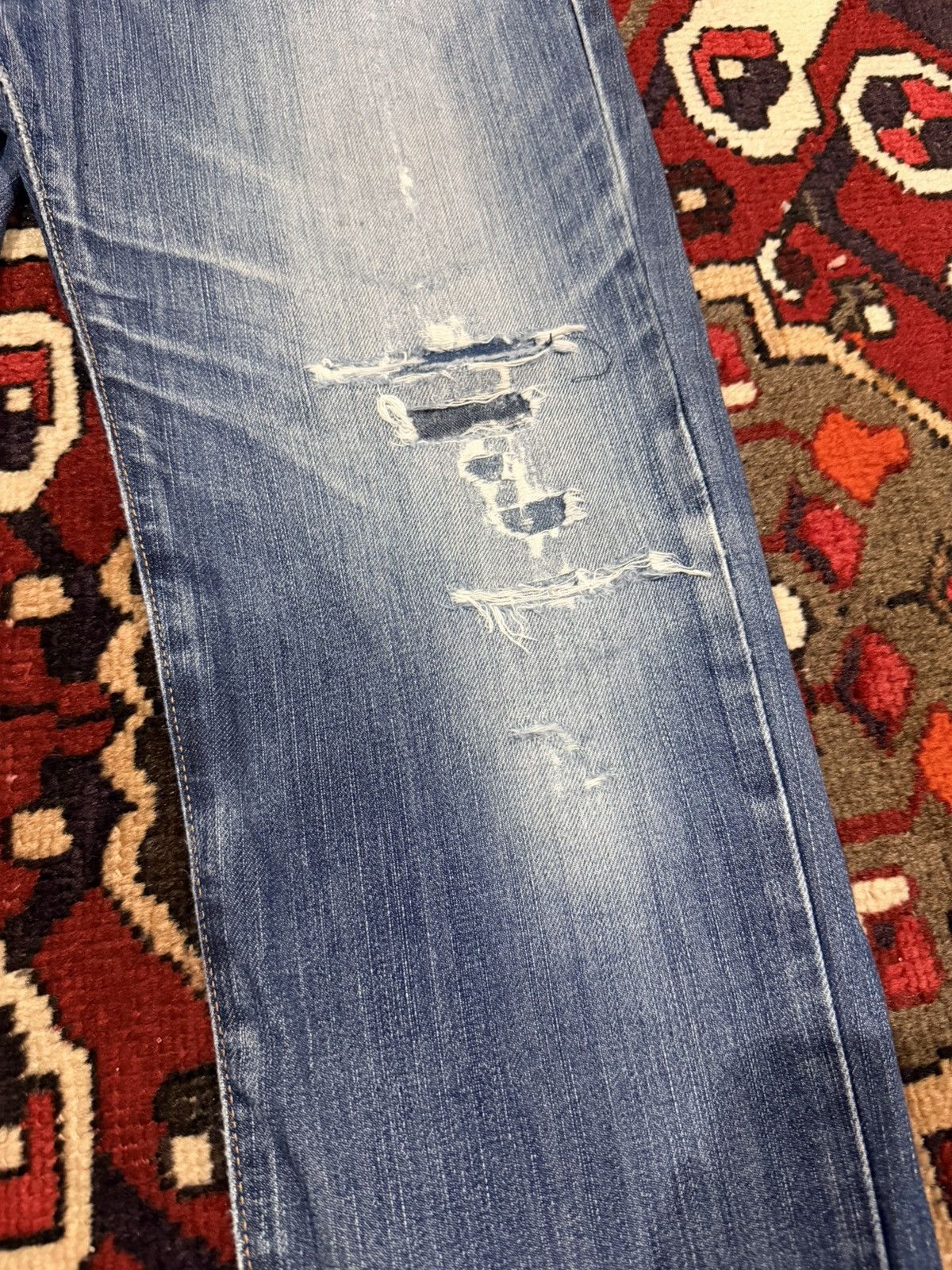 Edwin Vintage Edwin Repaired Distressed E604R Denim Size US 32 / EU 48 - 6 Thumbnail