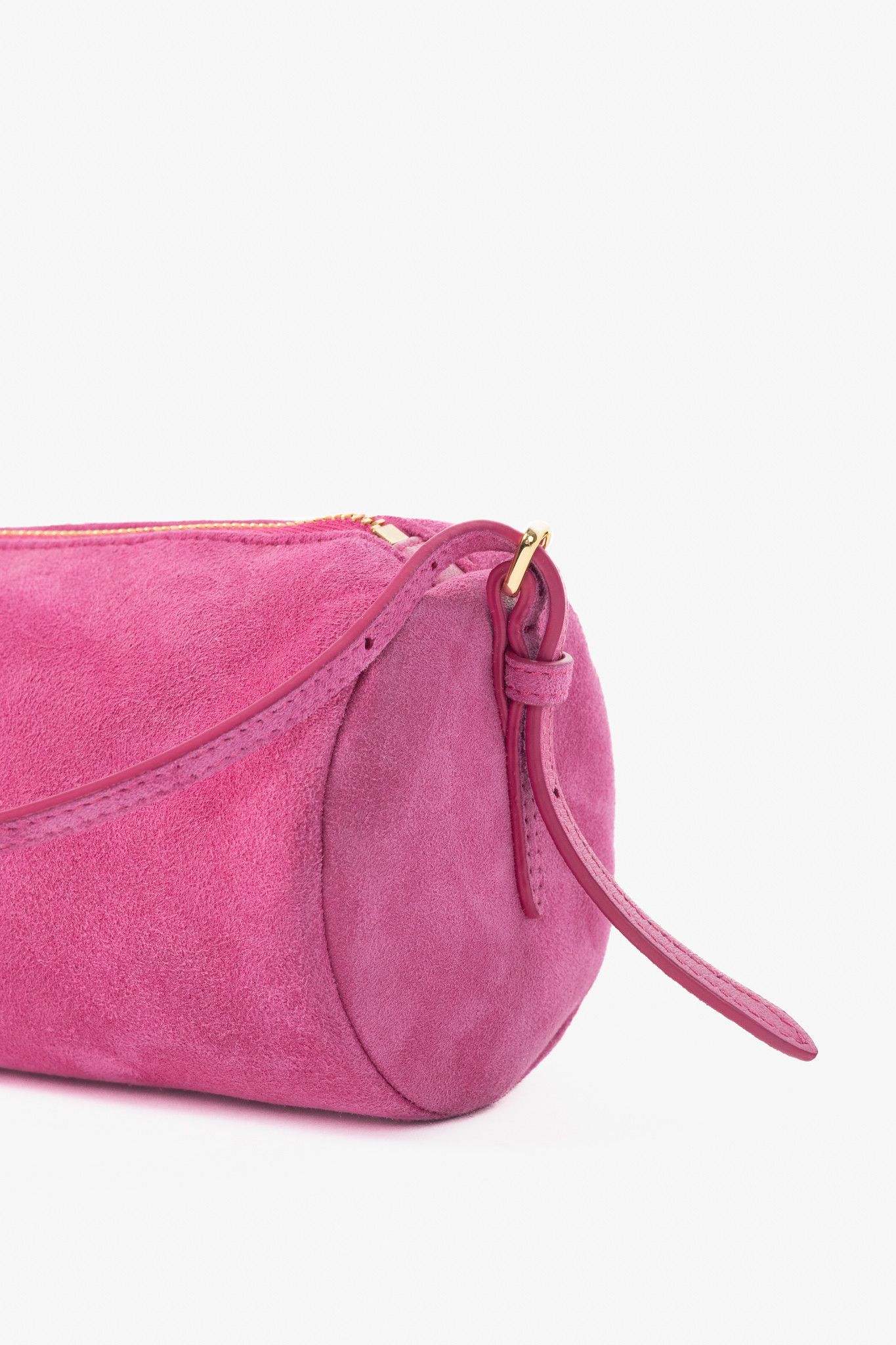 Miu Miu Miu Miu Pink Suede Logo-Embossed Pochette Size ONE SIZE - 7 Thumbnail