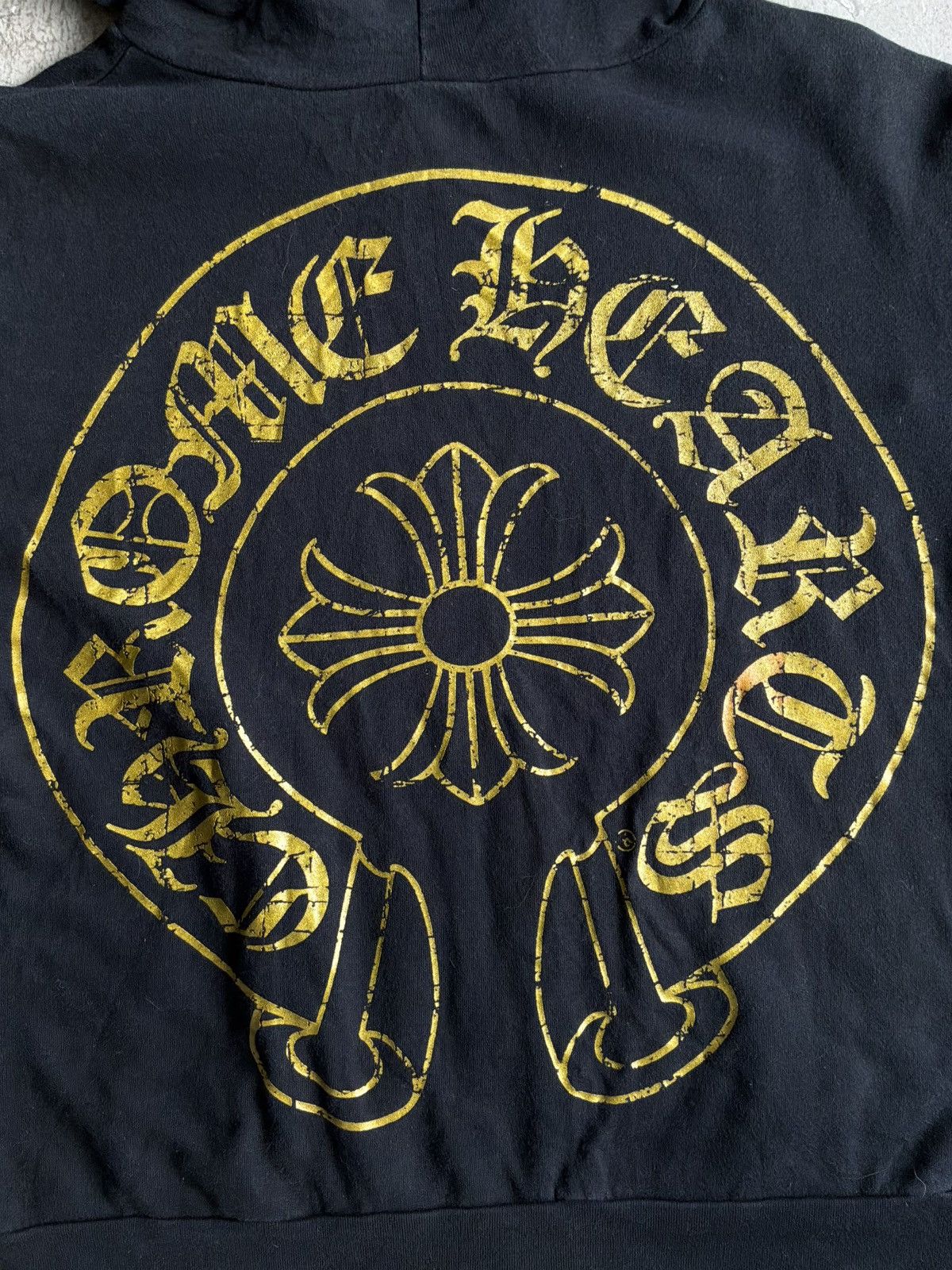 Chrome Hearts Chrome Hearts - Cracked Logo Horseshoe - Zip Hoodie Size US S / EU 44-46 / 1 - 4 Thumbnail