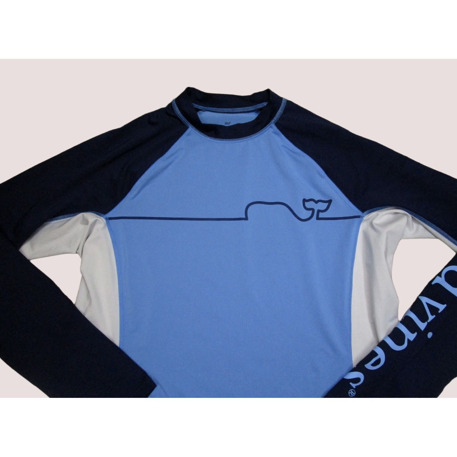Vineyard Vines Vineyard Vines Shirt Men XL Colorblock Blue White Lightweight Performance Pullover Logo Size US XL / EU 56 / 4 - 1 Thumbnail