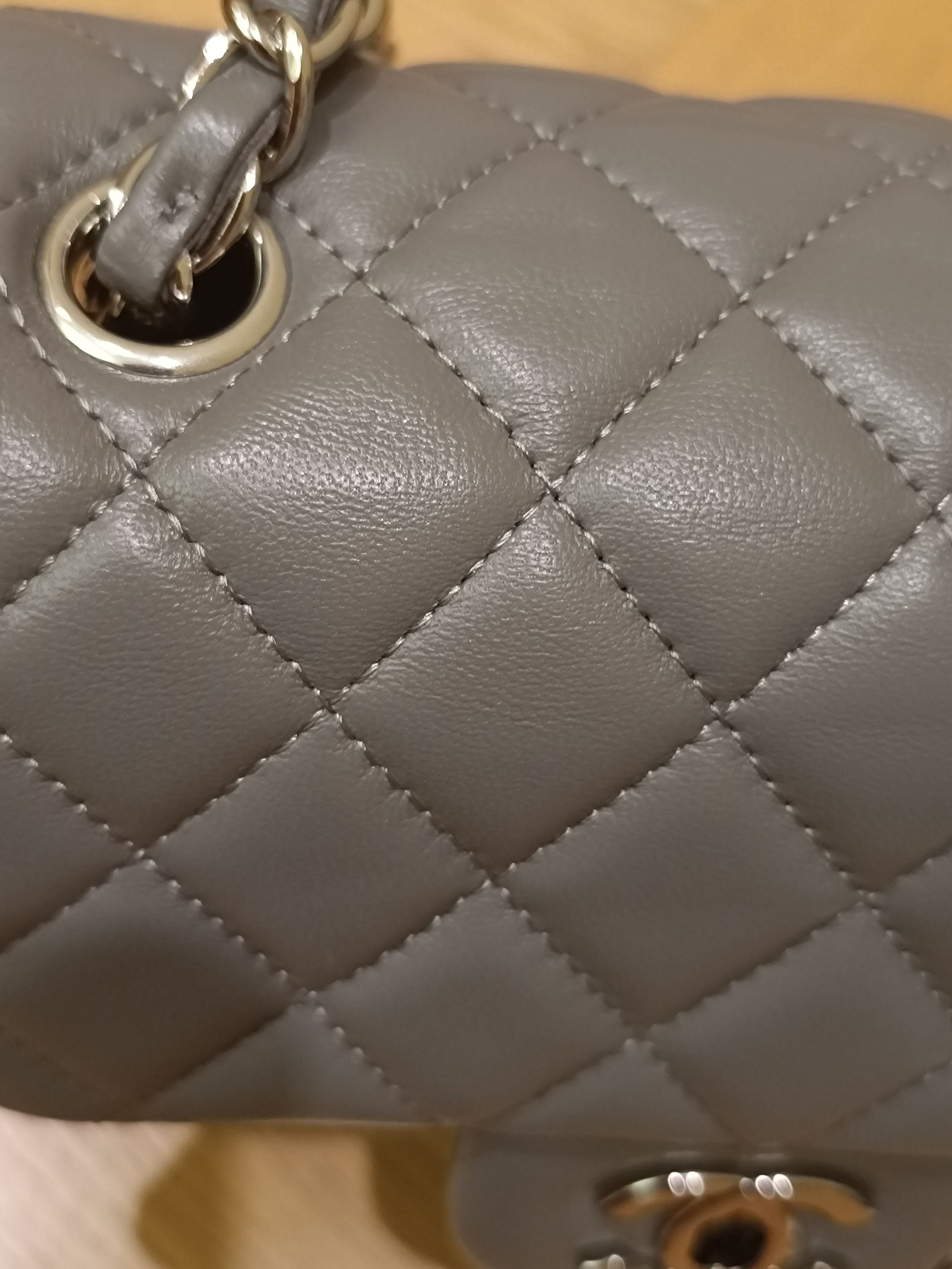 Chanel Chanel mini flap bag Grey Lambskin Size ONE SIZE - 10 Thumbnail